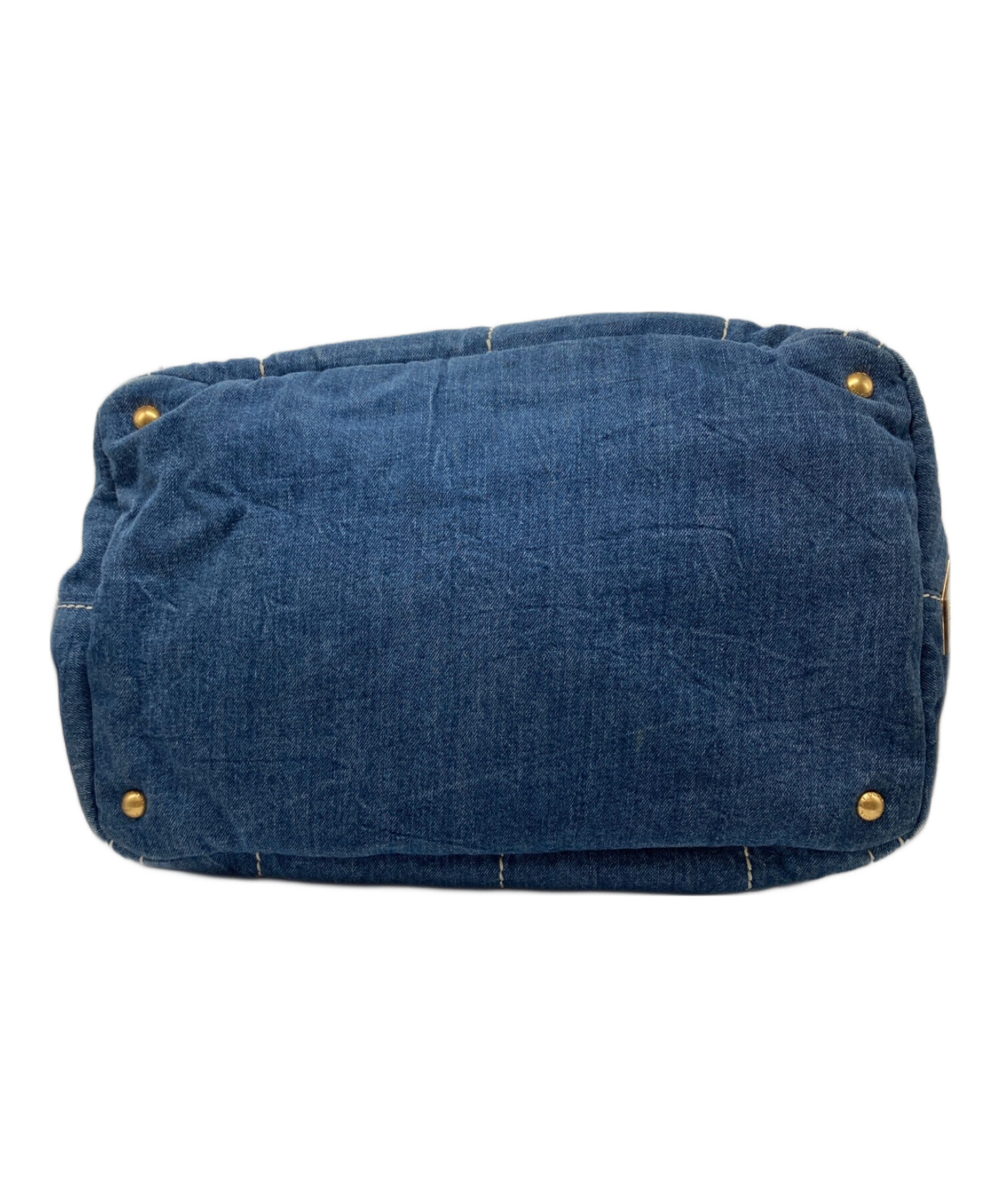 中古・古着通販】PRADA (プラダ) ファー付デニムトートバッグ/BN2182