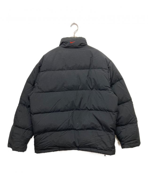 Nike 90sブラック ダウンジャケット Lサイズ 希少☆NIKE ナイキ 90s ダウンジャケット L 黒 白タグ 刺繍ビンテージ