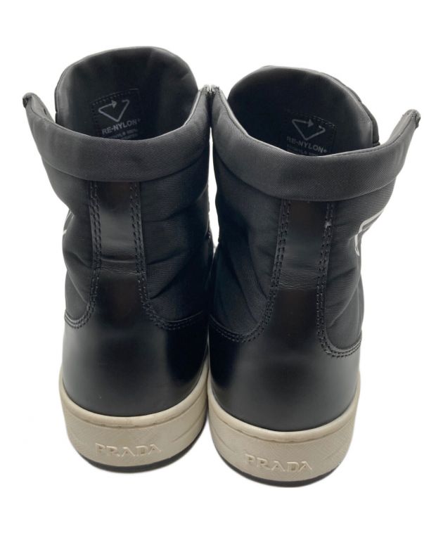 PRADA RE-NYLON サイドロゴ ハイカットスニーカー
