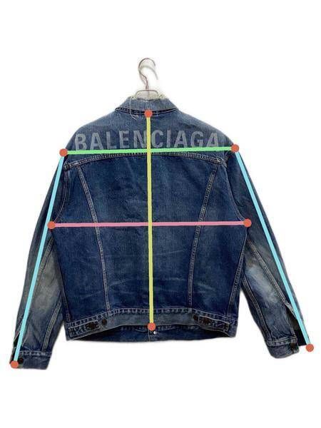 BALENCIAGA デニムジャケット サイズ36 BALENCIAGA バレンシアガ 18AW 534556 TBP33 国内正規品 Graphic
