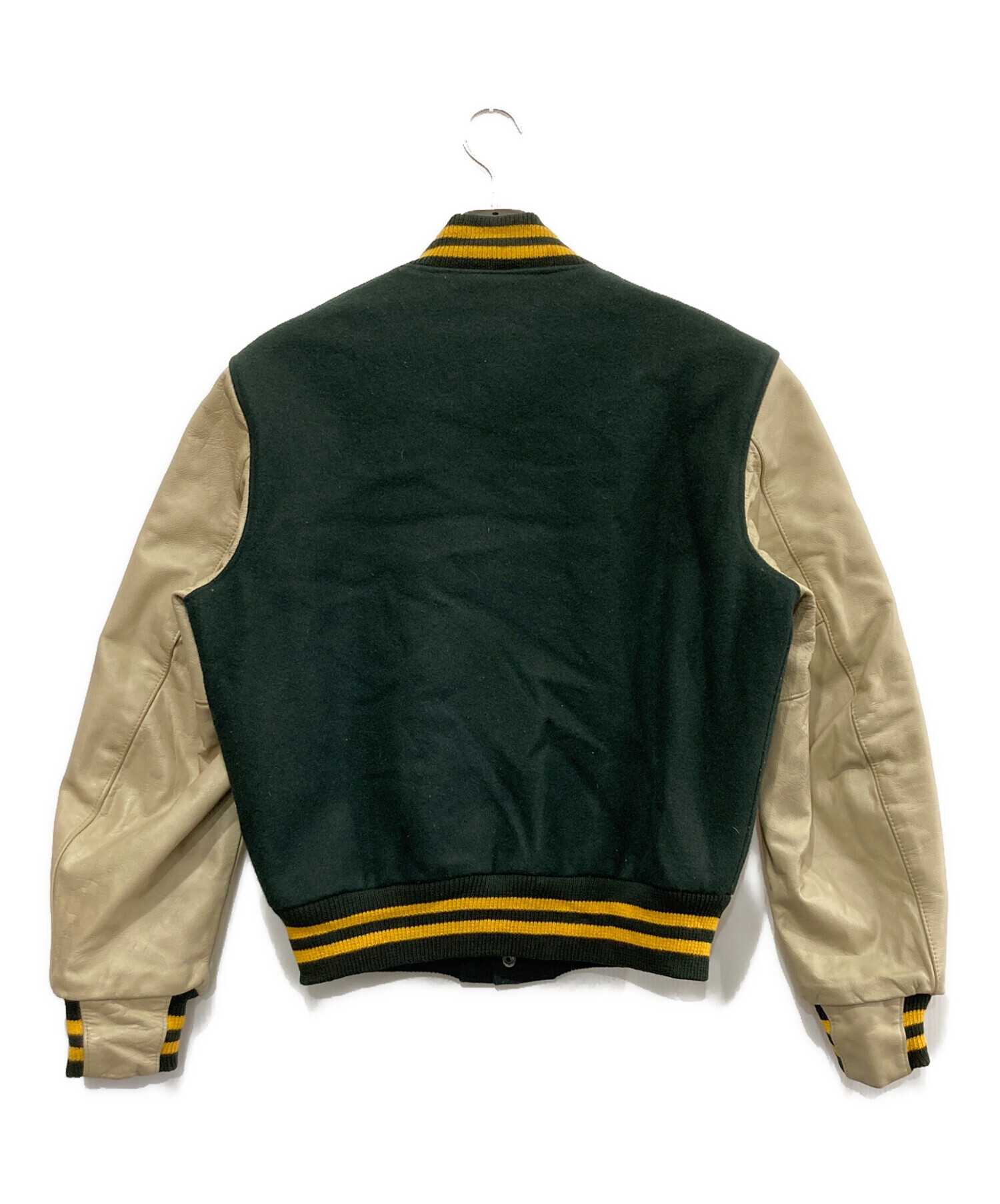 Golden Bear USA製 ゴールデンベアー　袖牛革 スタジャン 中古・古着通販】Golden Bear (ゴールデンベア) 袖レザースタジャン