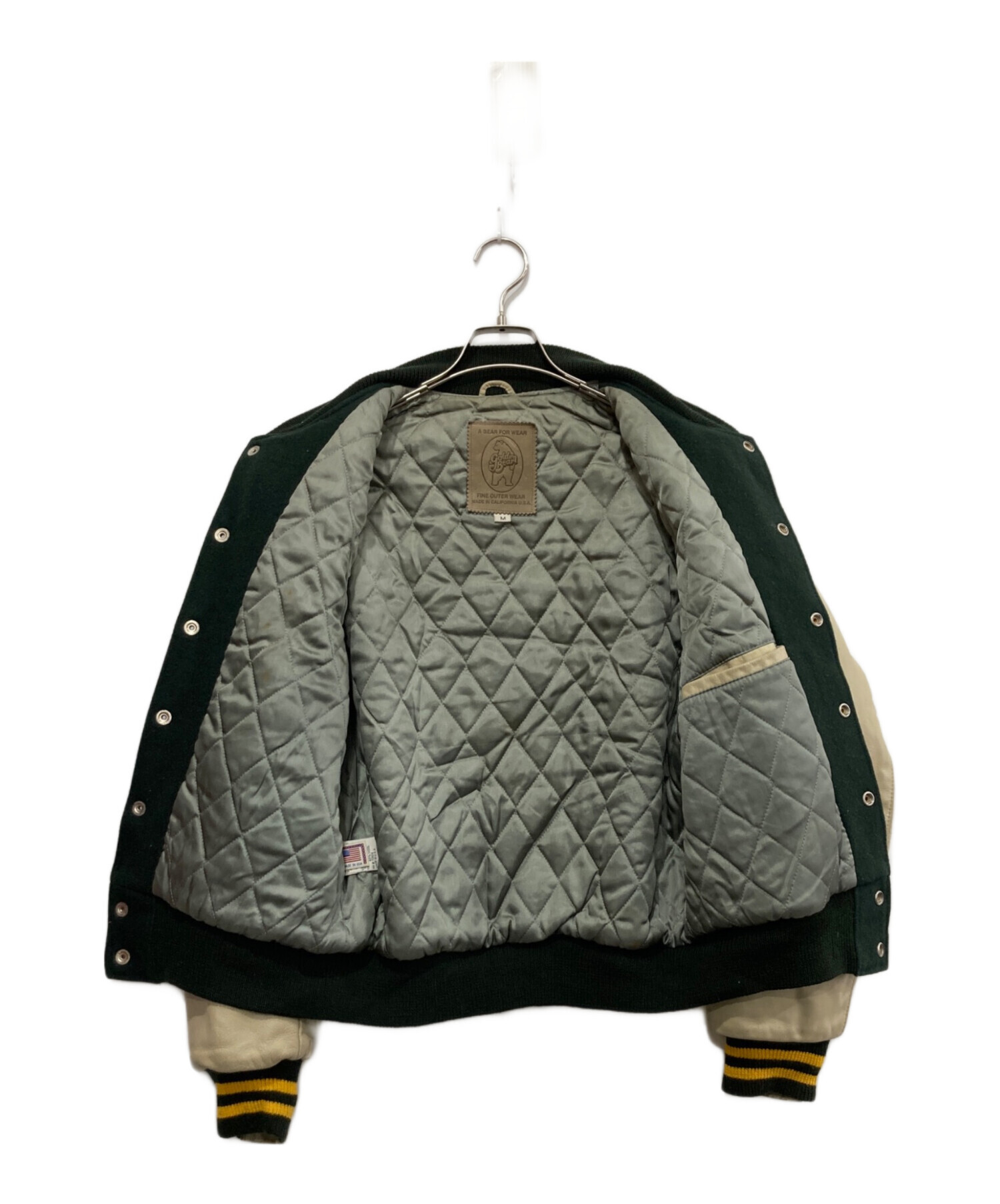 中古・古着通販】Golden Bear (ゴールデンベア) 袖レザースタジャン