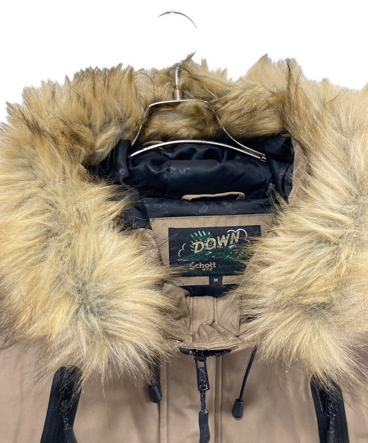中古・古着通販】Schott (ショット) ダウンジャケット ベージュ サイズ