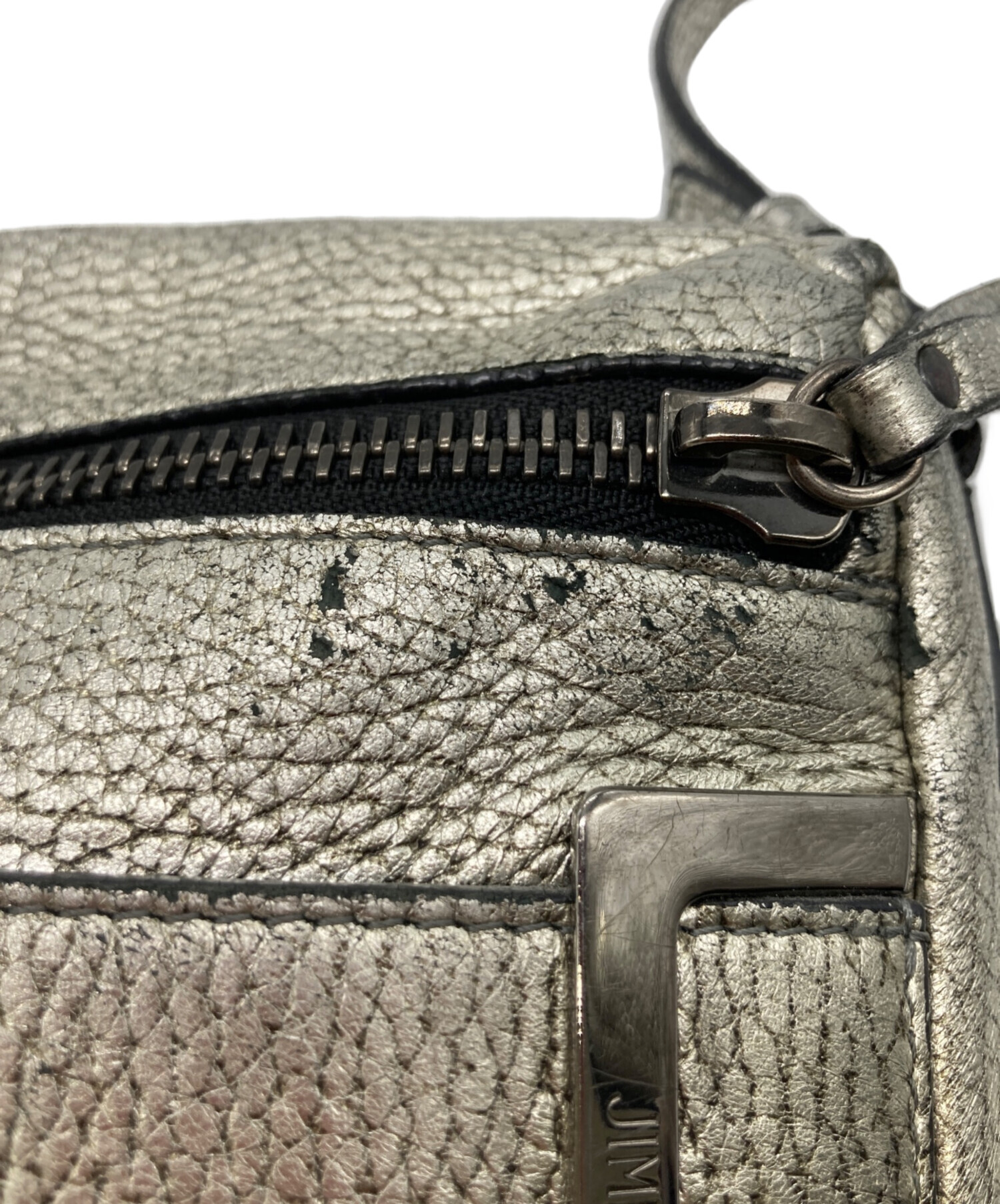 Sale！JIMMY CHOO☆メタリックグレー ショルダーバッグ 中古・古着通販】JIMMY CHOO (ジミーチュウ) ショルダーバッグ