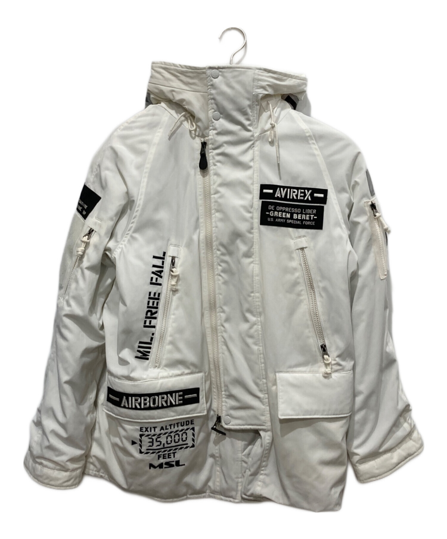 AVIREX ミリタリージャケットホワイト　N-3B 中古・古着通販】AVIREX (アヴィレックス) N-3Bミリタリーフライト
