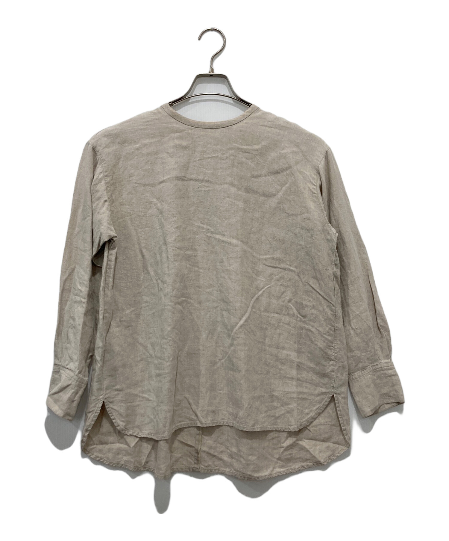 中古・古着通販】KAGURE (カグレ) リネンブラウス ベージュ サイズ 