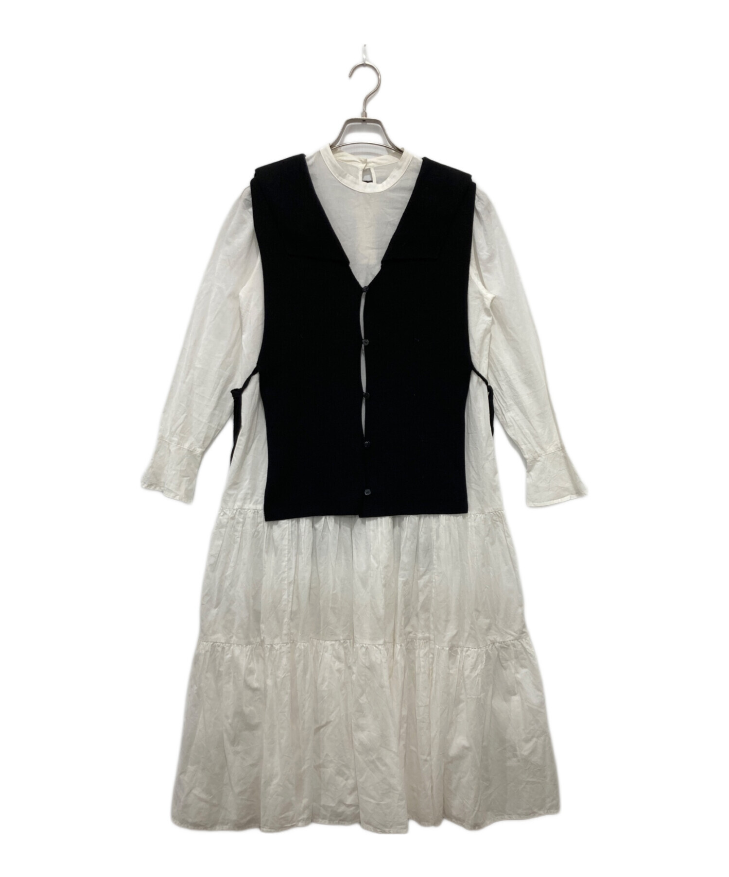 中古・古着通販】Ameri (アメリ) COLLAR KNIT VEST WITH DRESS 