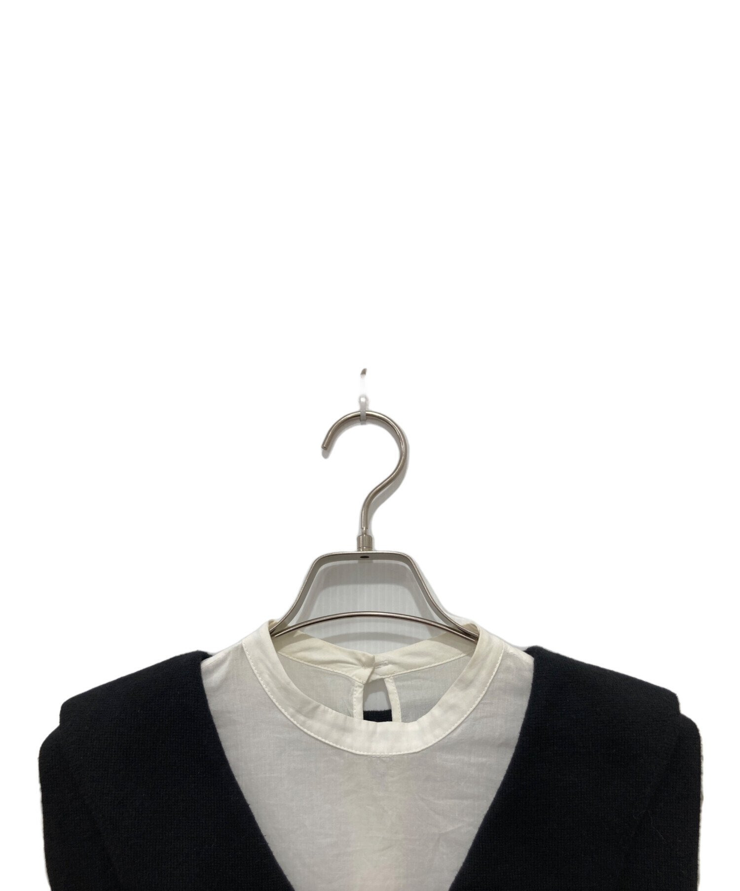 中古・古着通販】Ameri (アメリ) COLLAR KNIT VEST WITH DRESS 