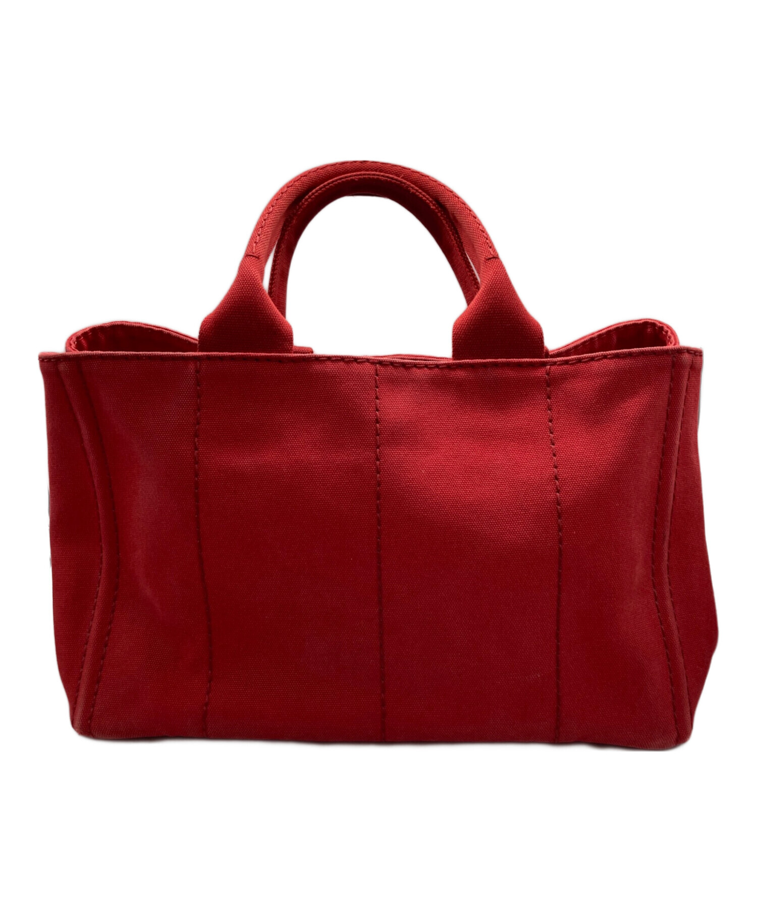 中古・古着通販】PRADA (プラダ) ハンドバッグ/カナパ レッド