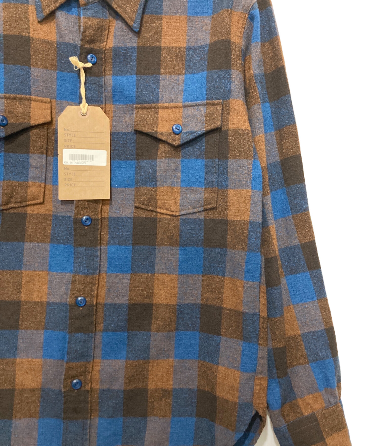 レア イエロー Mサイズ テンダーロイン ウール チェックシャツ