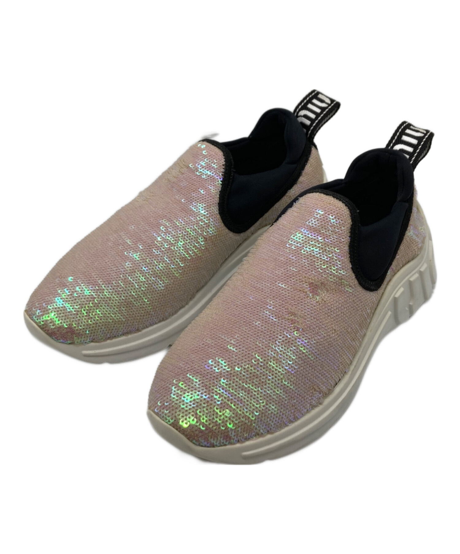 中古・古着通販】MIU MIU (ミュウミュウ) グリッター ローカット 