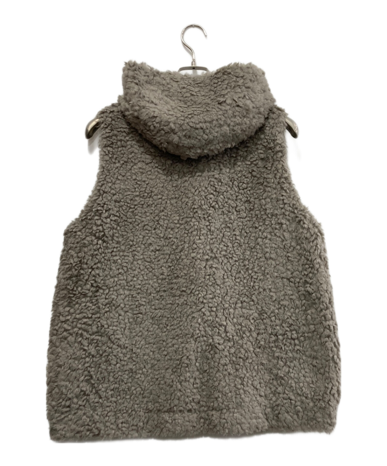 yori プードルジレ　フリーサイズ 中古・古着通販】YORI (ヨリ) プードルフードジレ グレー サイズ:free