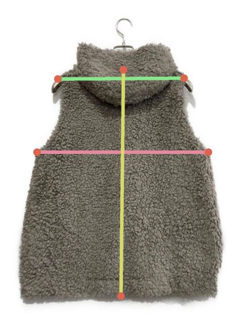 中古・古着通販】YORI (ヨリ) プードルフードジレ グレー サイズ:free