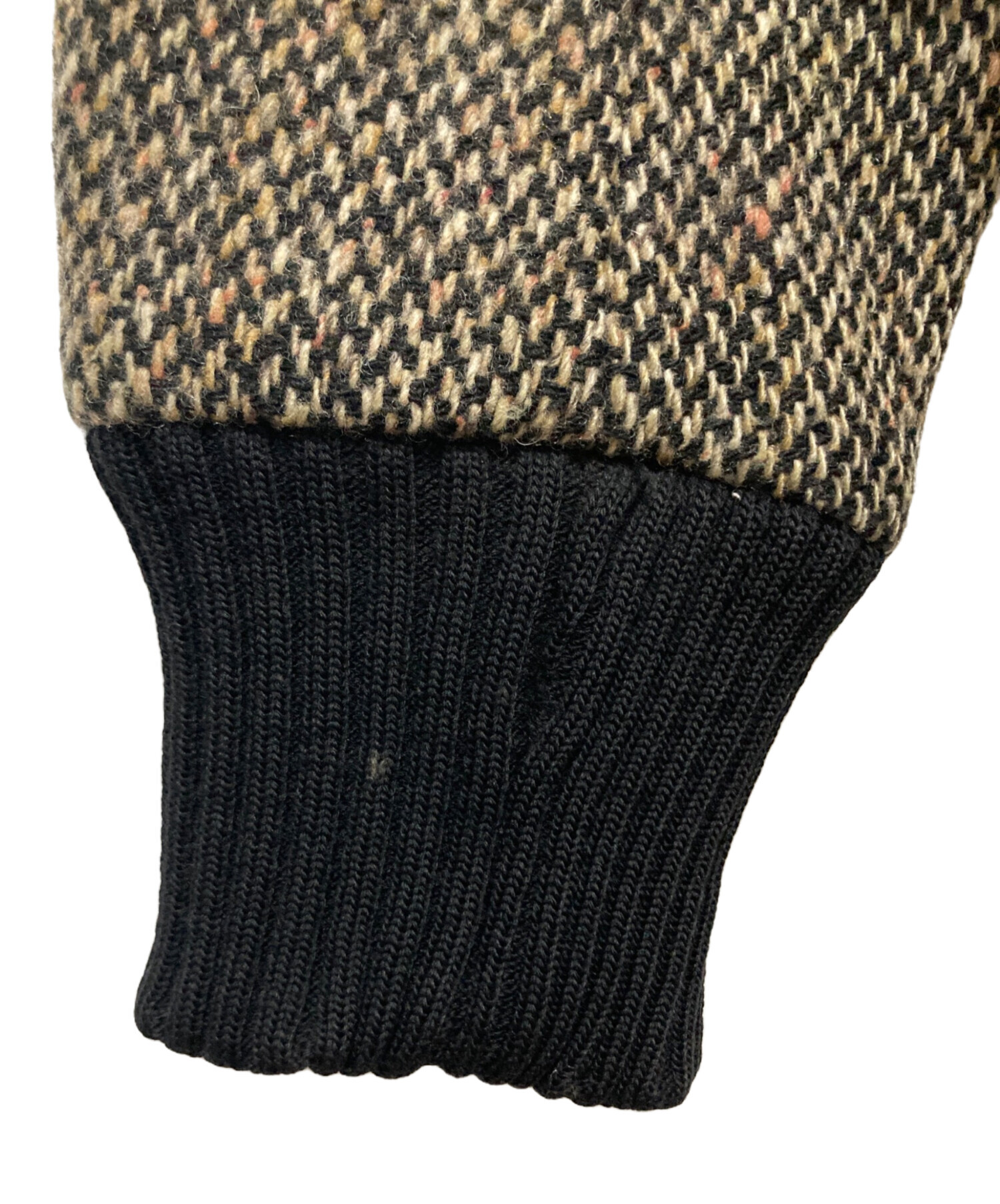 schott ウールリブジャケット 中古・古着通販】Schott (ショット) ウールリブジャケット グレー