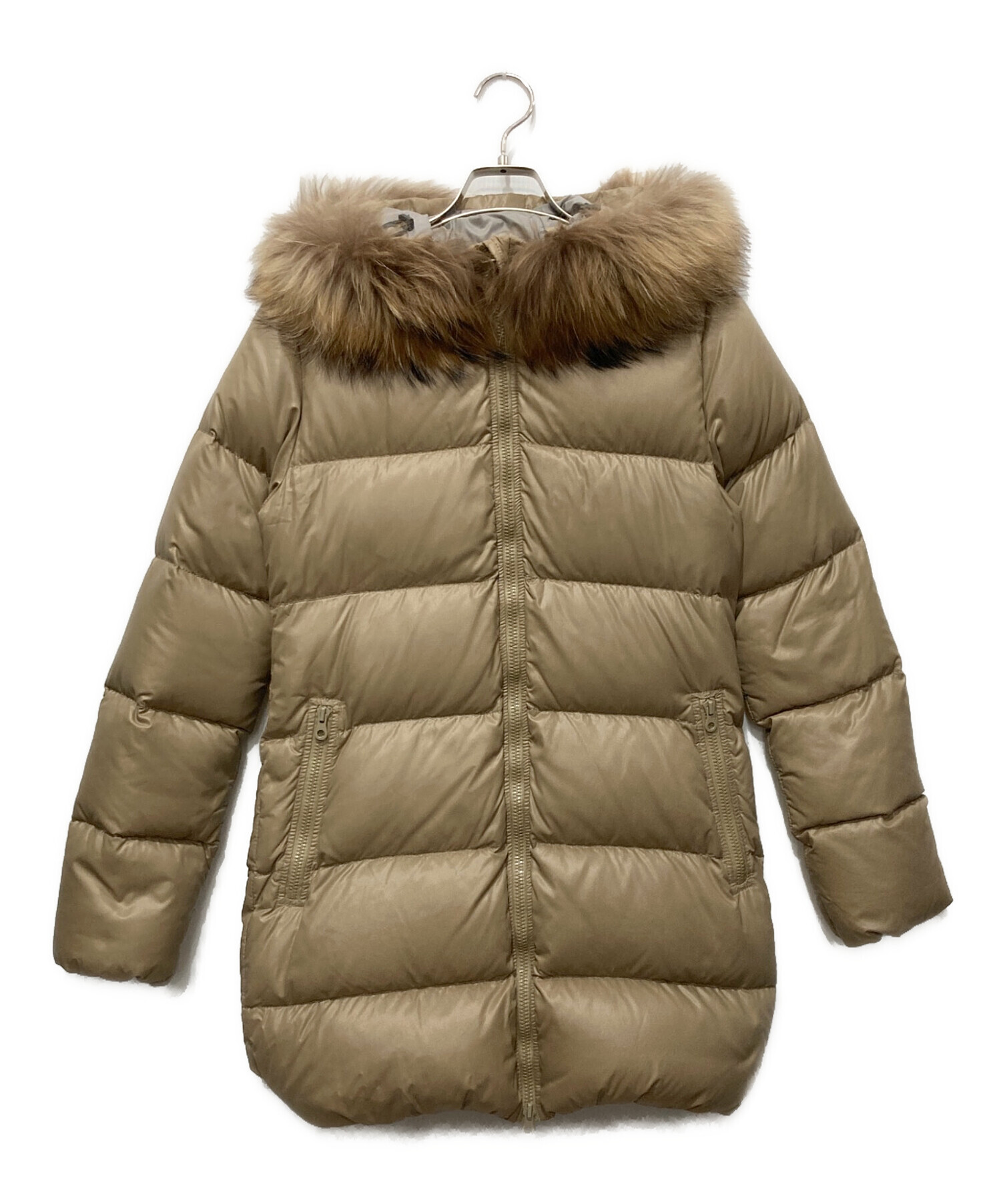 DUVETICA デュベティカ ダウンジャケット カーキ フード付き 42