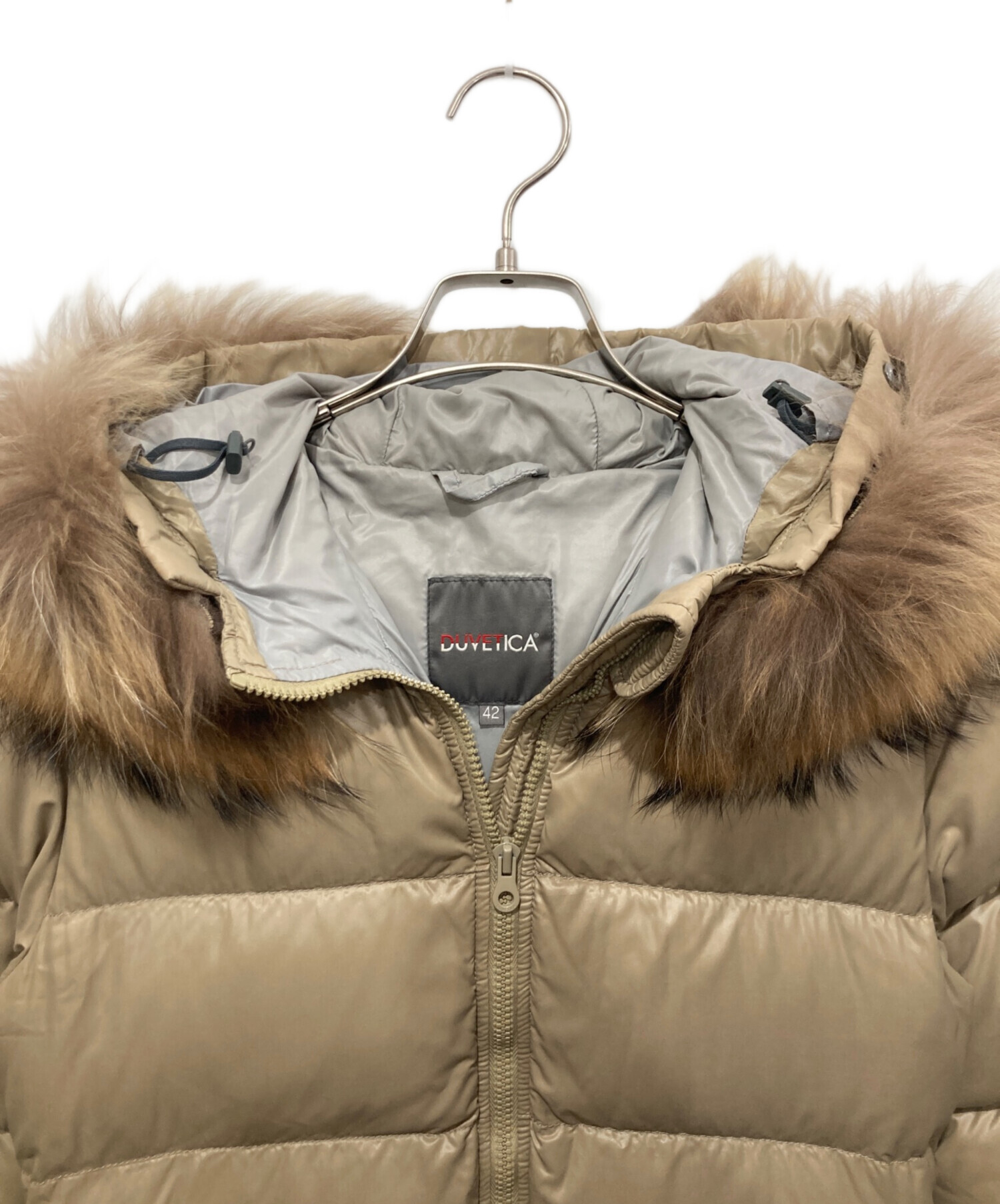 DUVETICA ベージュ　ダウンジャケット 42 中古・古着通販】DUVETICA (デュベティカ) ダウンコート ベージュ