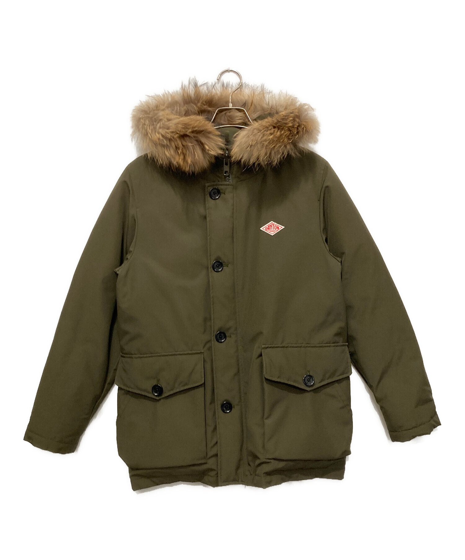 DANTON ダントン ジャケットカーキ 38サイズ 中古・古着通販】DANTON (ダントン) ダウンジャケット カーキ