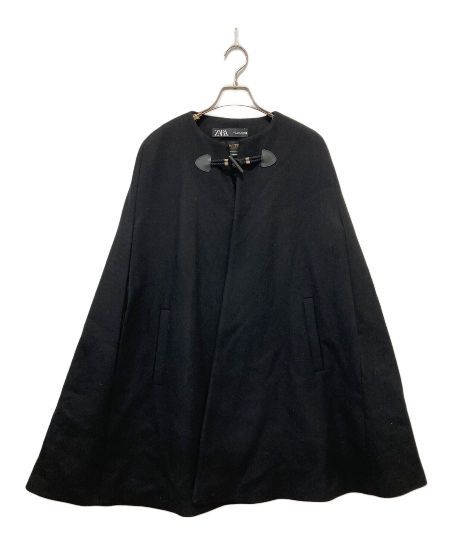 中古・古着通販】ZARA (ザラ) Mantecoポンチョ ブラック サイズ:S