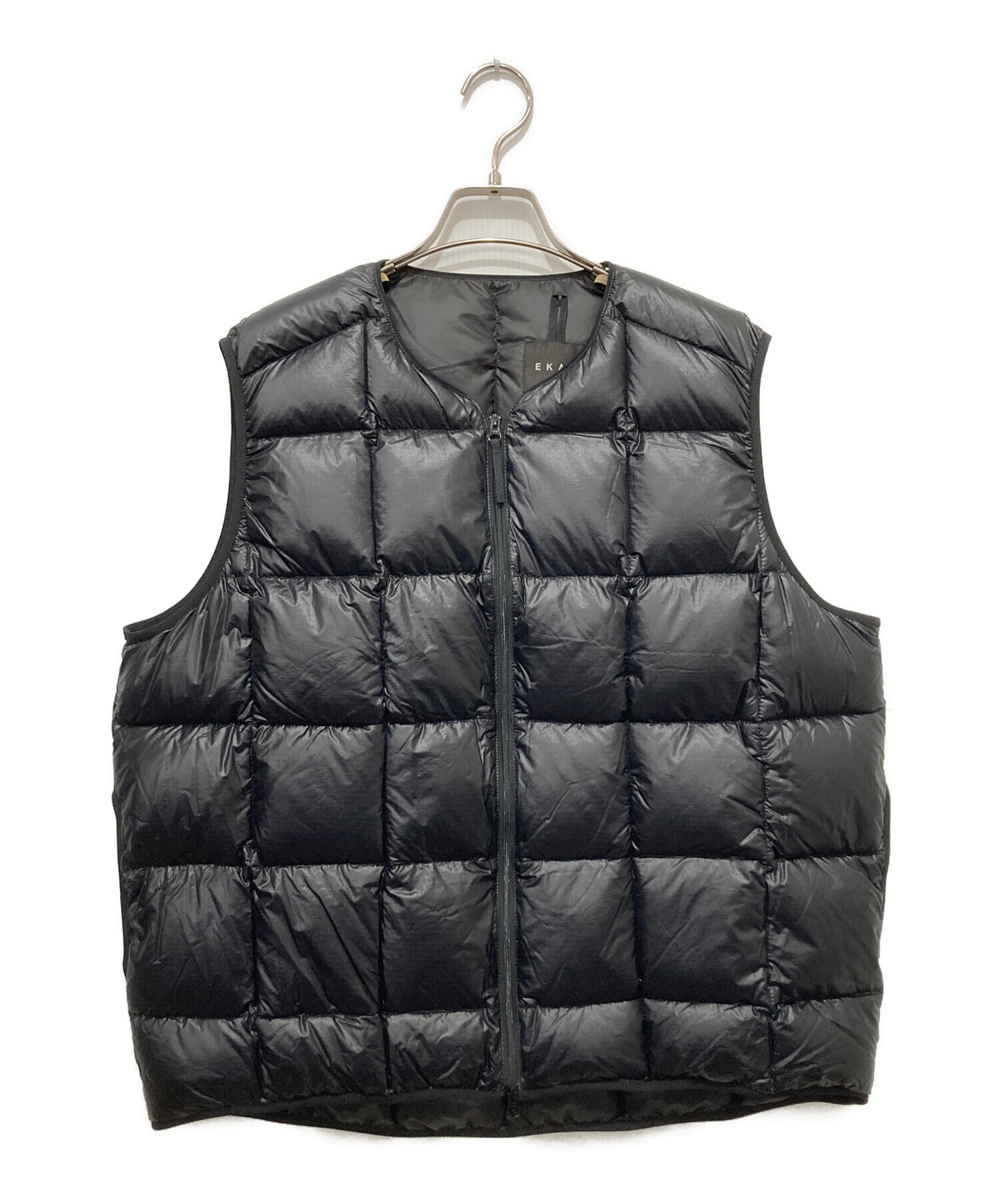 中古・古着通販】EKAL (エカル) No Color Down Vest ブラック サイズ:L 