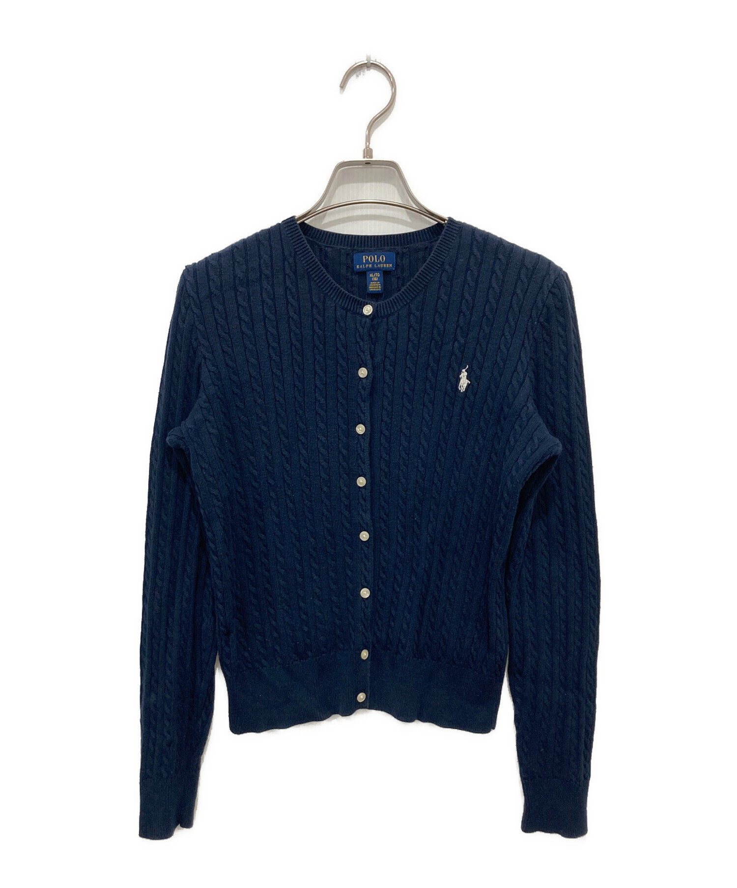ポロラルフローレン カーディガン ケーブル POLO ブルー 新品 QR タグ 中古・古着通販】POLO RALPH LAUREN (ポロ・ラルフローレン) ケーブル