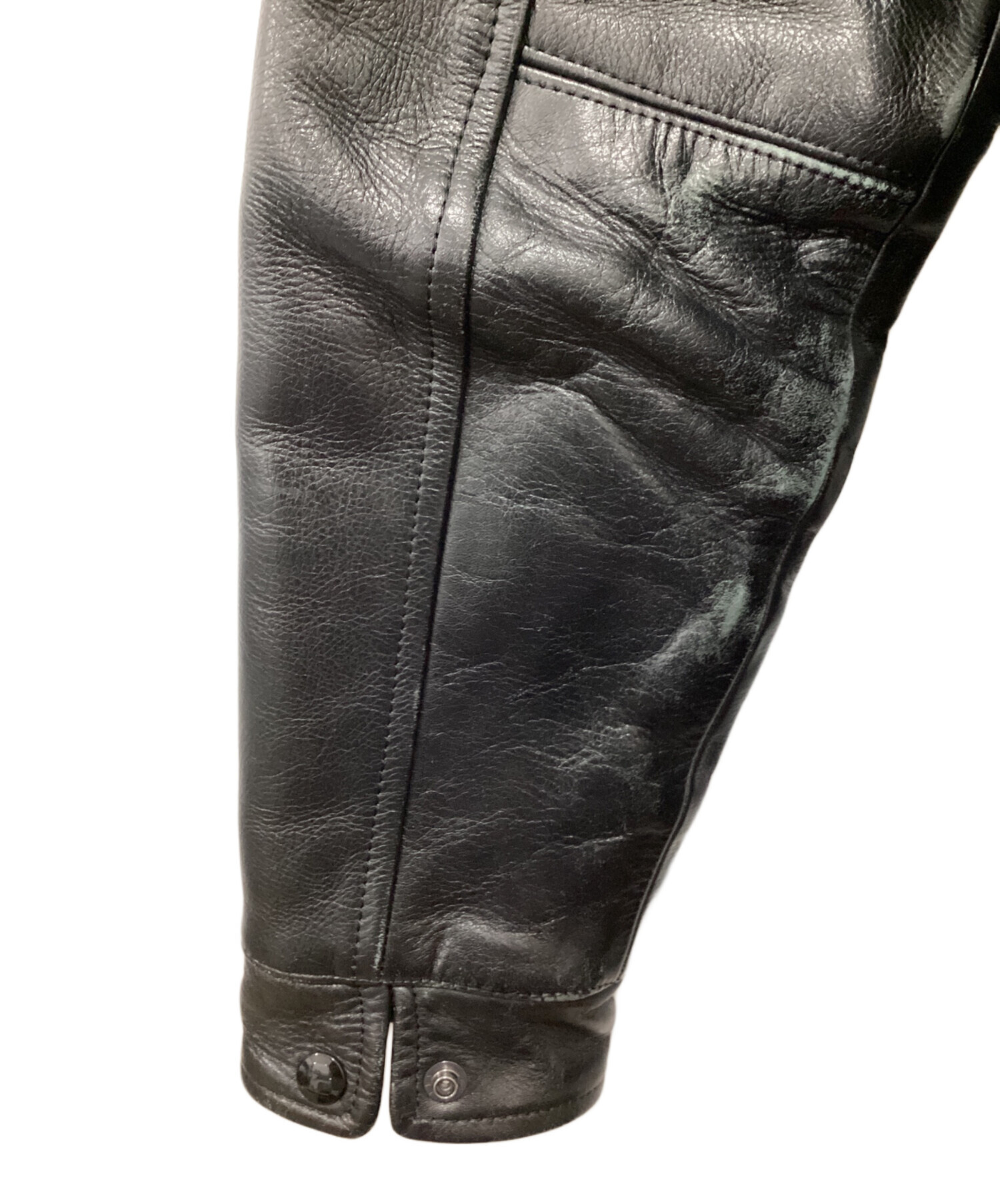中古・古着通販】GDC (ジーディーシー) 袖切替スタジャン ブラック