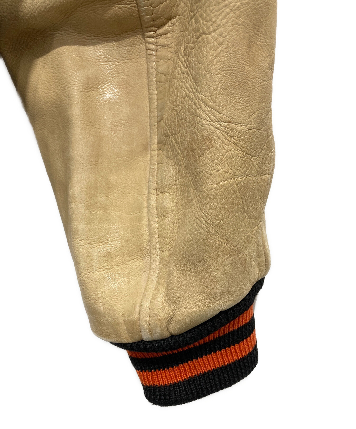 中古・古着通販】Dehen (ディーエン) 袖切替スタジャン ブラック