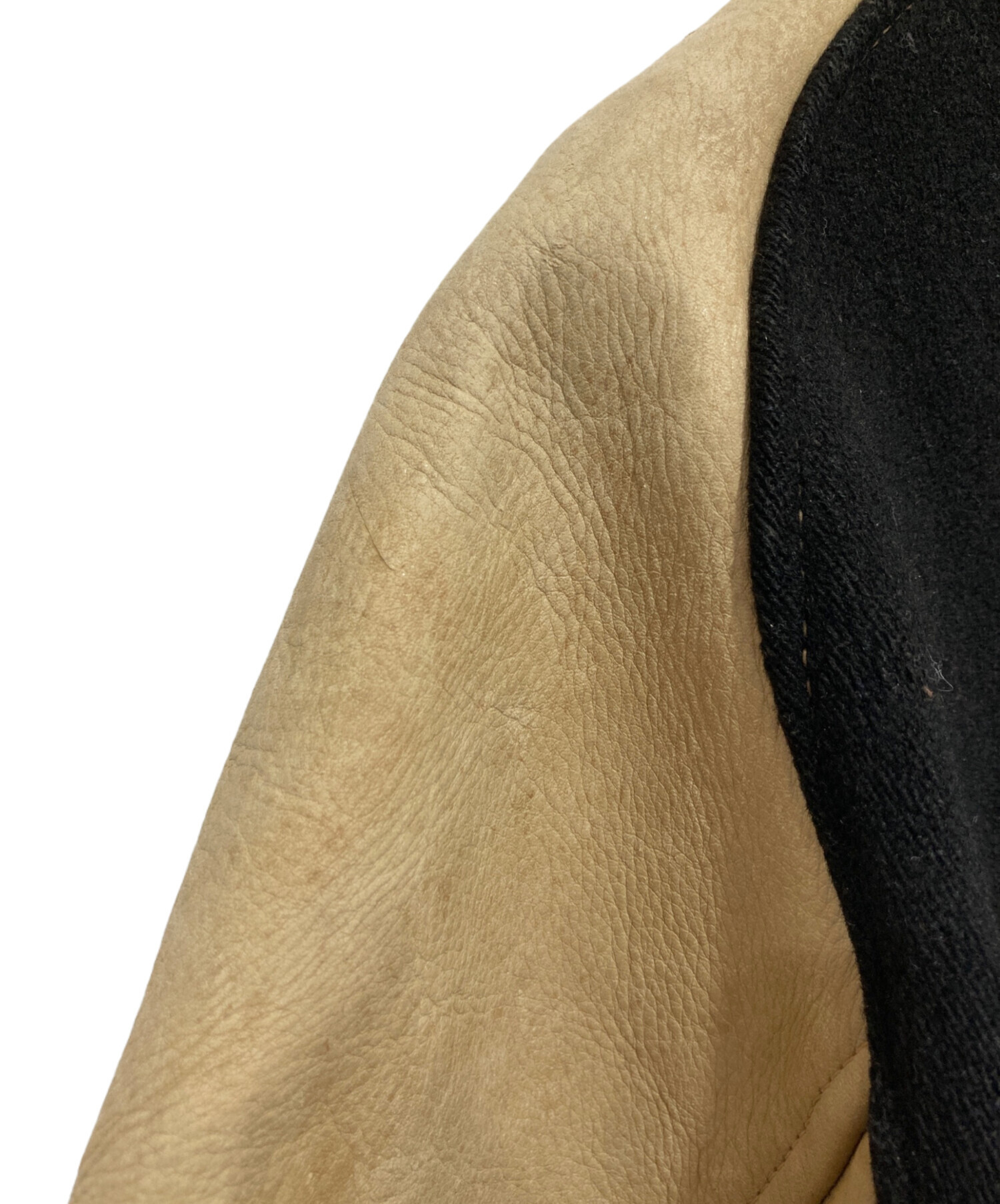 中古・古着通販】Dehen (ディーエン) 袖切替スタジャン ブラック