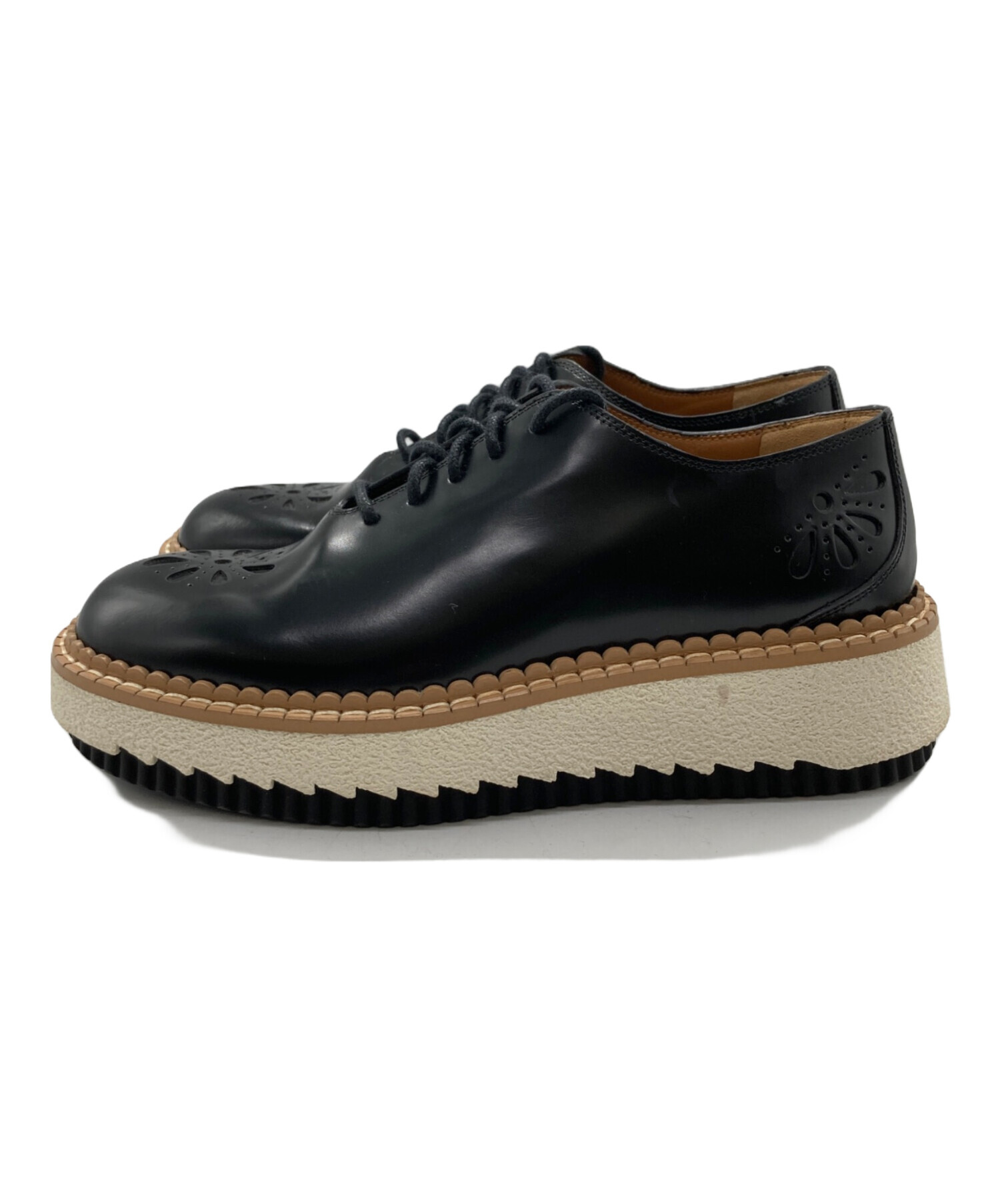 中古・古着通販】Chloe (クロエ) レースアップシューズ ブラック  