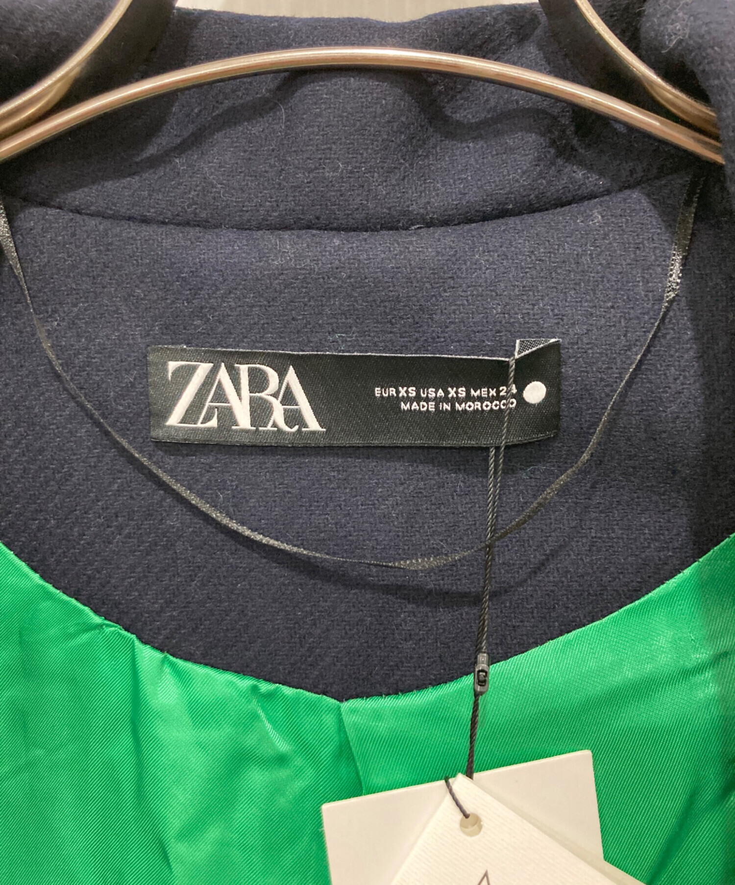 中古・古着通販】ZARA (ザラ) マッチングボンバーコート ネイビー