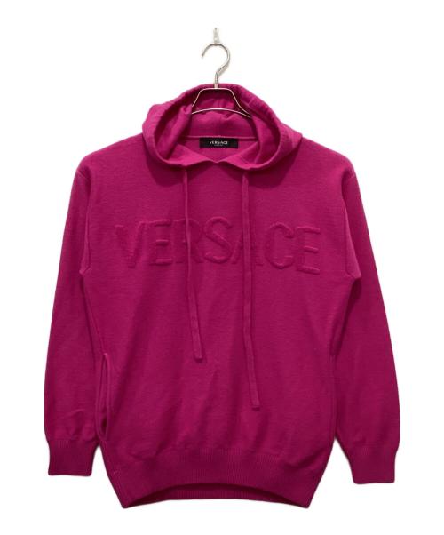 中古・古着通販】VERSACE (ヴェルサーチェ) ニットパーカー ピンク 