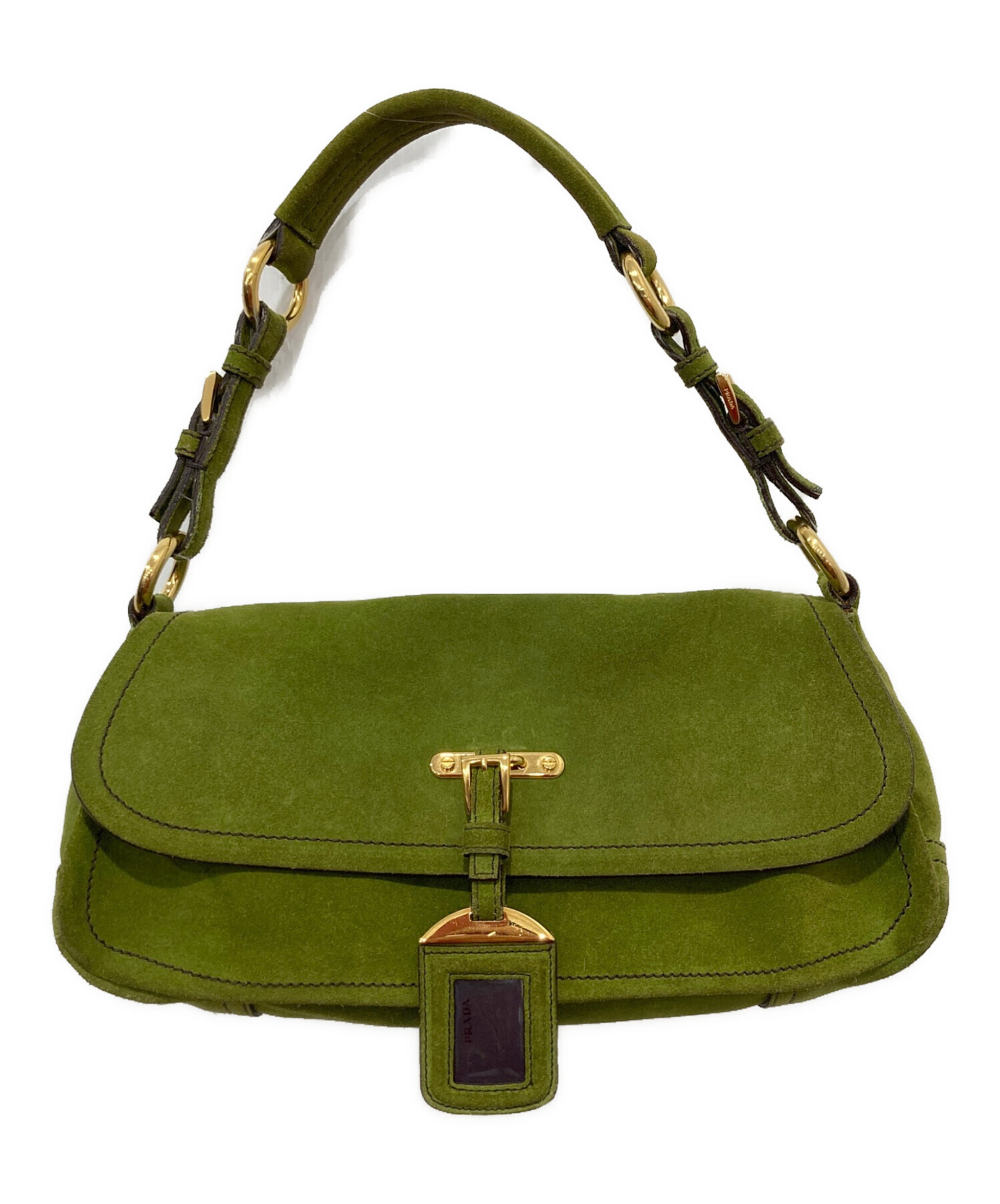 中古・古着通販】PRADA (プラダ) ハンドバッグ/トライアングル 