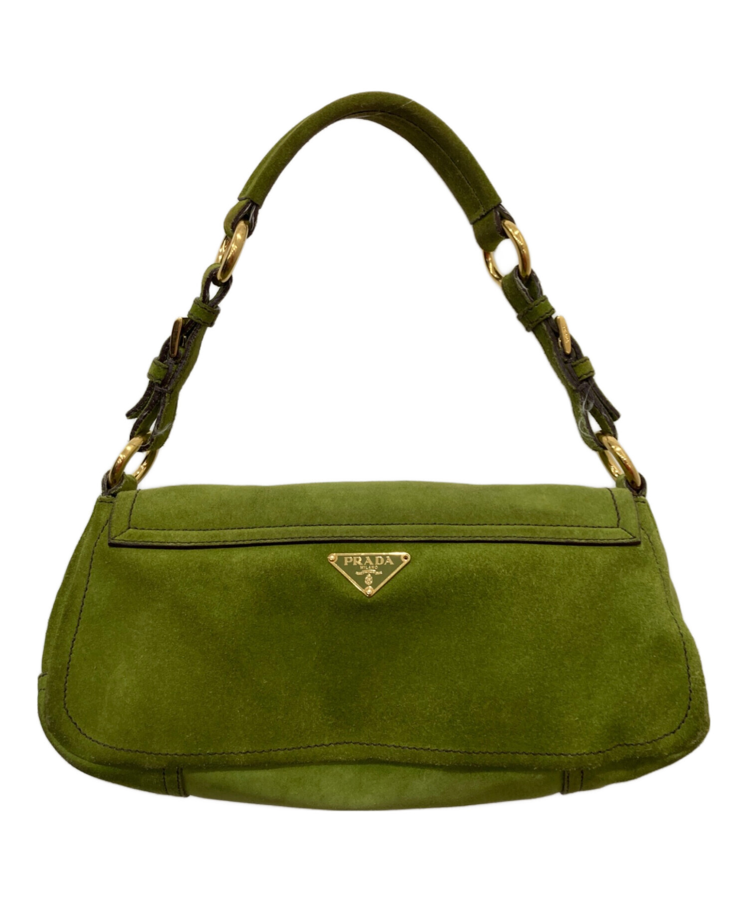 中古・古着通販】PRADA (プラダ) ハンドバッグ/トライアングル 