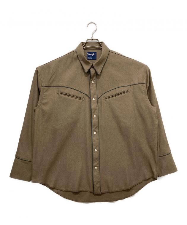 Wrangler ラングラー 牛革 スウェードレザー ウエスタンシャツ ラングラー ツイル ウエスタンシャツ Wrangler ワークシャツ