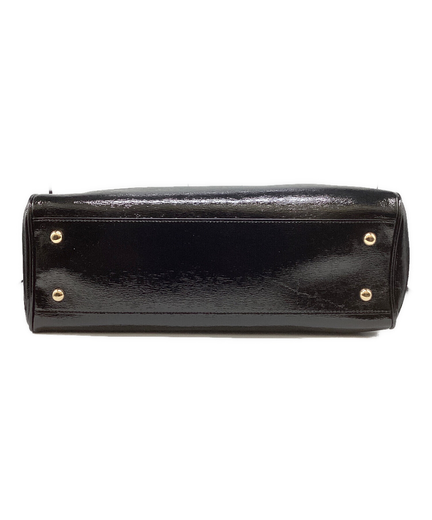 中古・古着通販】ANNA SUI (アナスイ) エナメルトートバッグ ブラック 