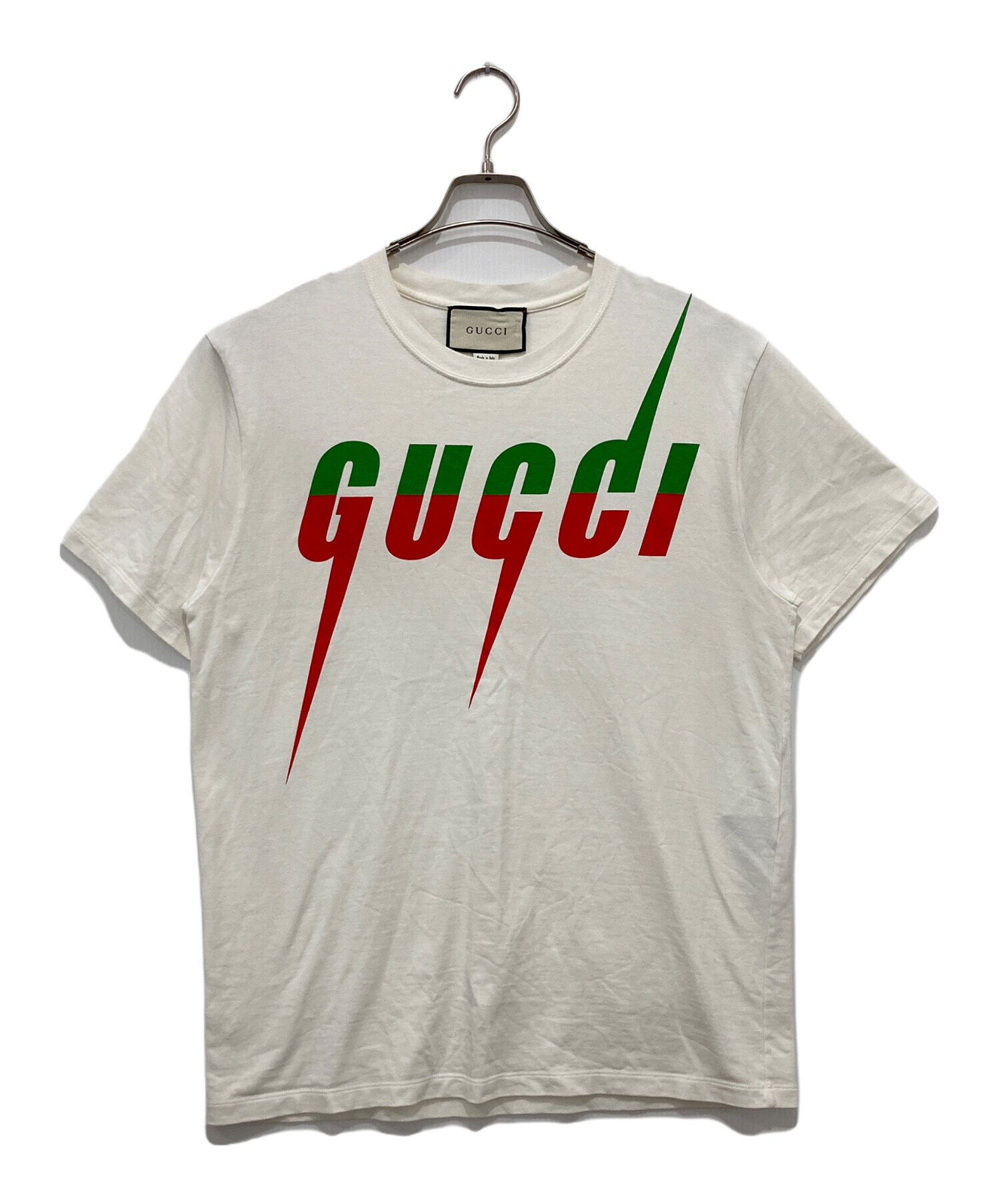 中古・古着通販】GUCCI (グッチ) ブレードプリントTシャツ ホワイト  