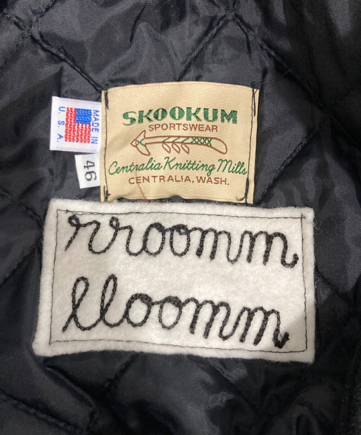 中古・古着通販】skookum (スクーカム) スタジャン ブラック サイズ:46