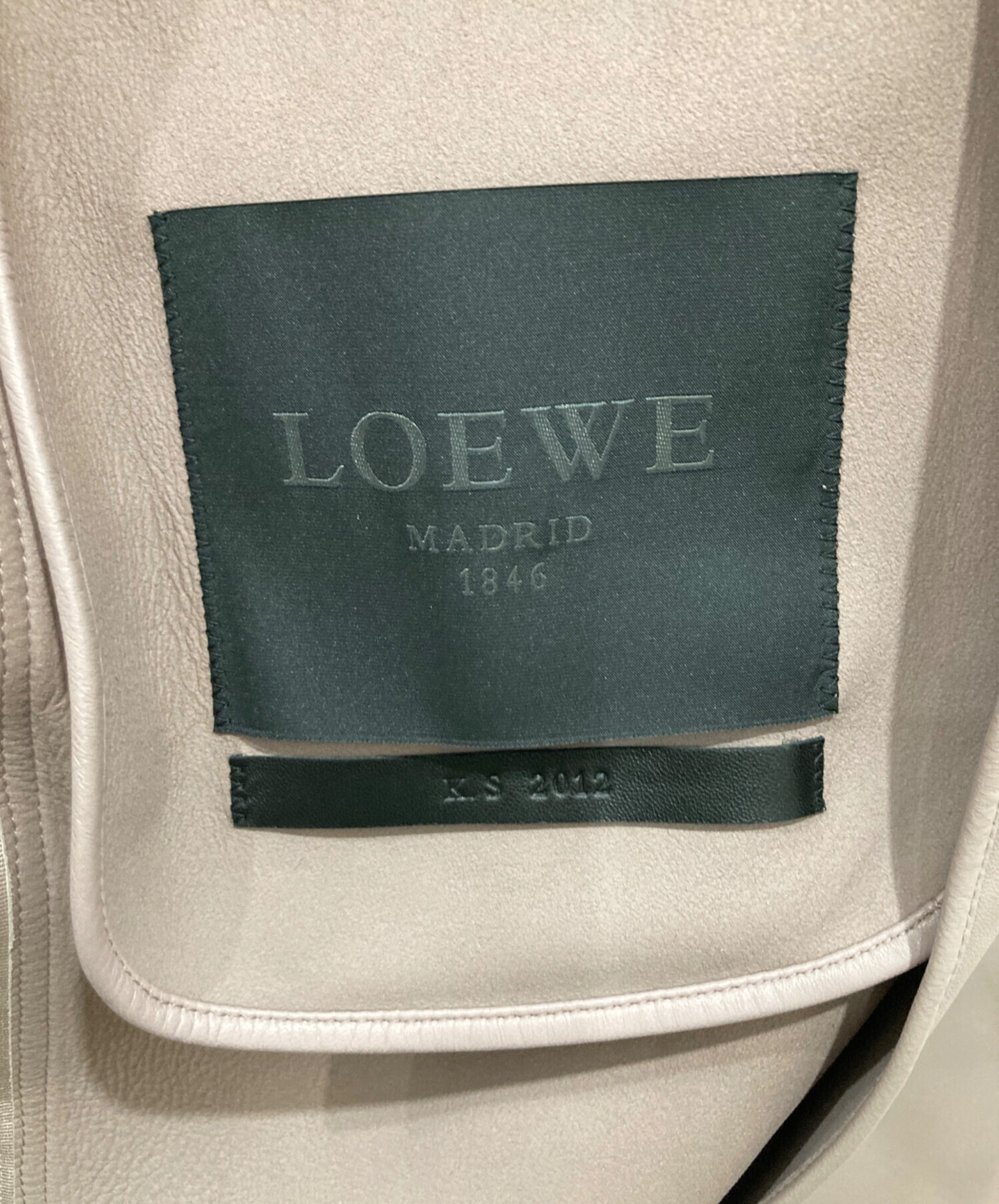中古・古着通販】LOEWE (ロエベ) ラムレザーコート ピンク サイズ:36