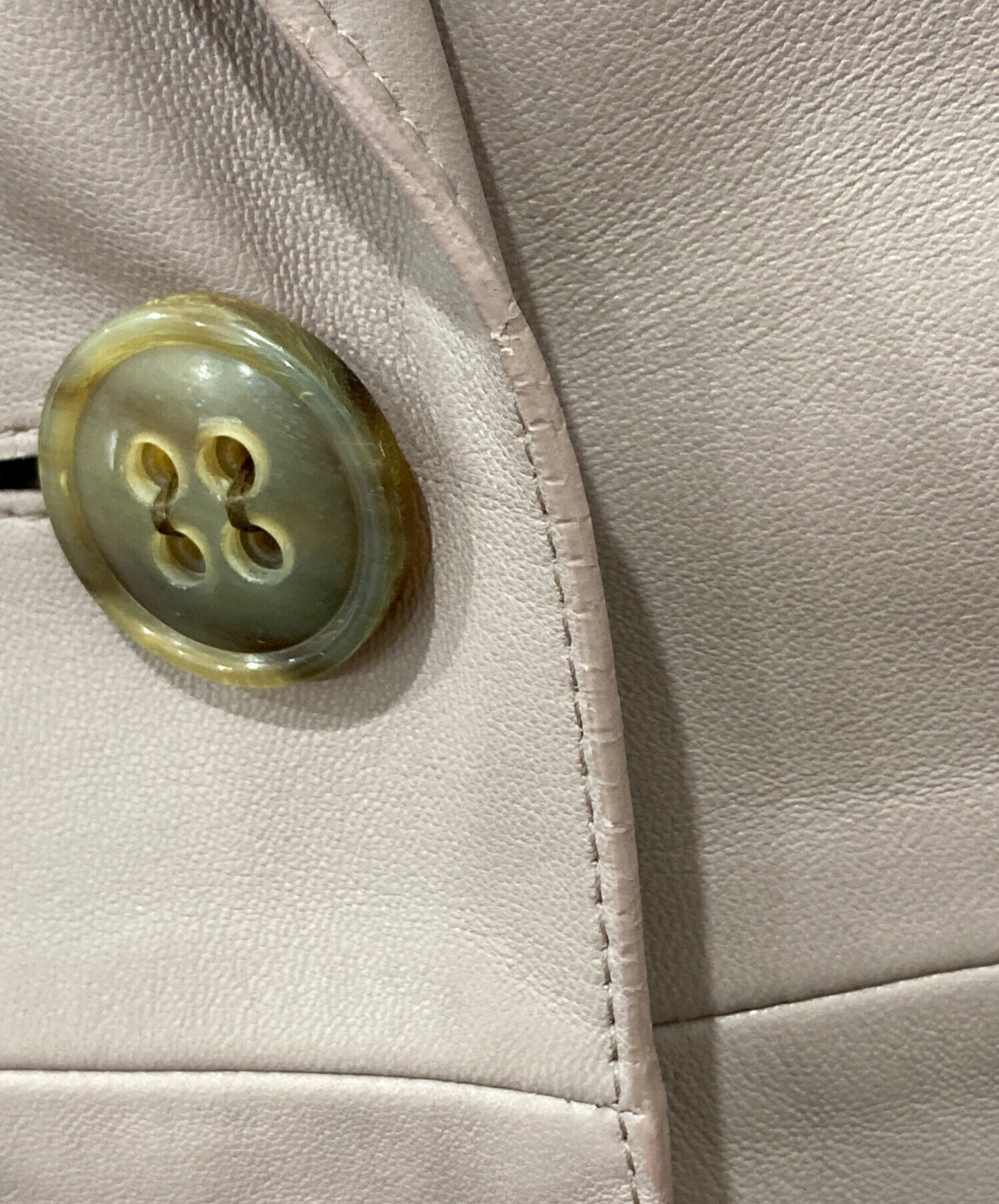 中古・古着通販】LOEWE (ロエベ) ラムレザーコート ピンク サイズ:36