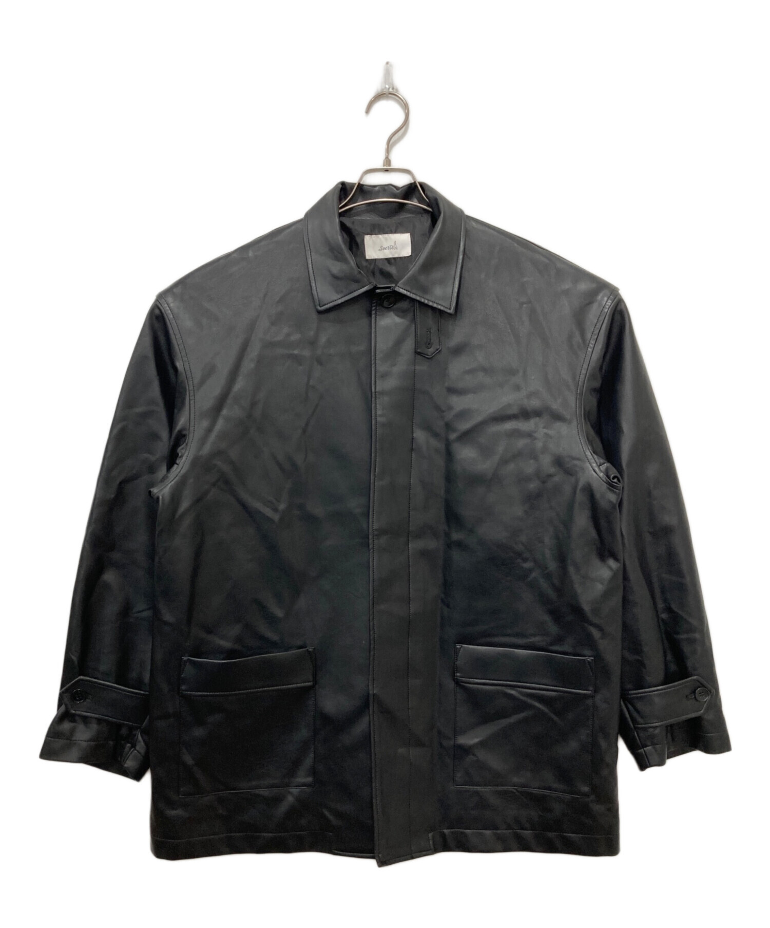 中古・古着通販】soerte (ソエルテ) フェイクレザージャケット