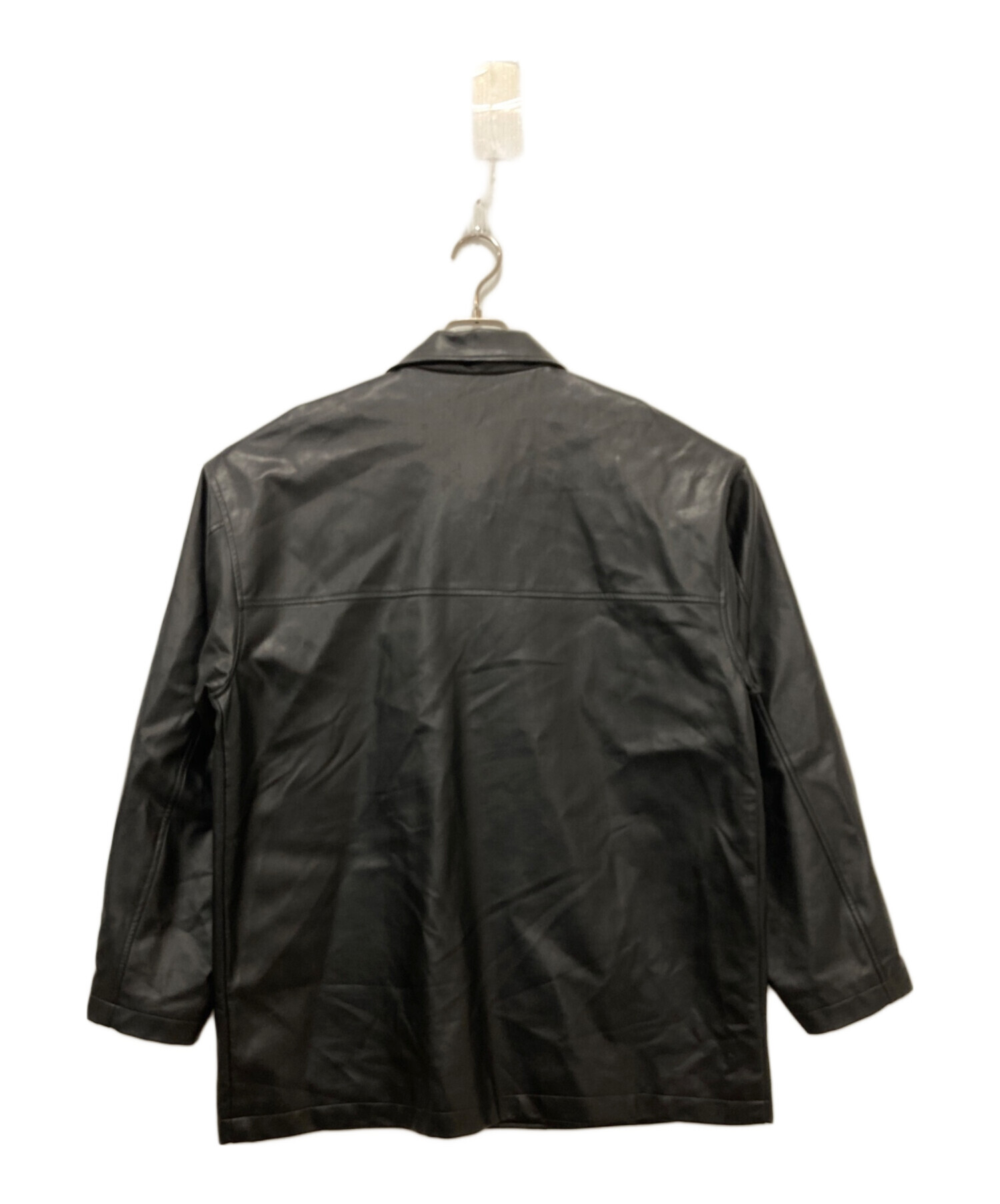 soerte レザージャケット　ブラック　サイズ3 中古・古着通販】soerte (ソエルテ) フェイクレザージャケット