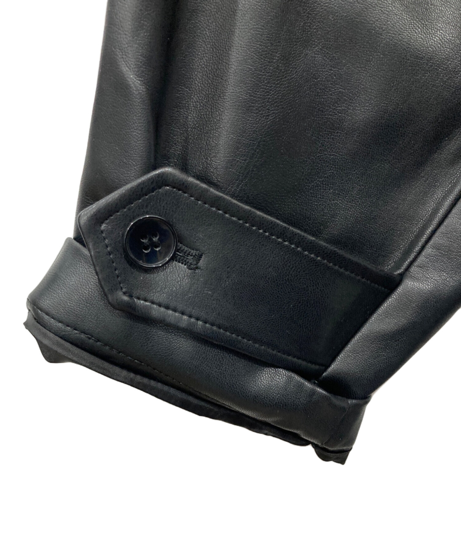 中古・古着通販】soerte (ソエルテ) フェイクレザージャケット