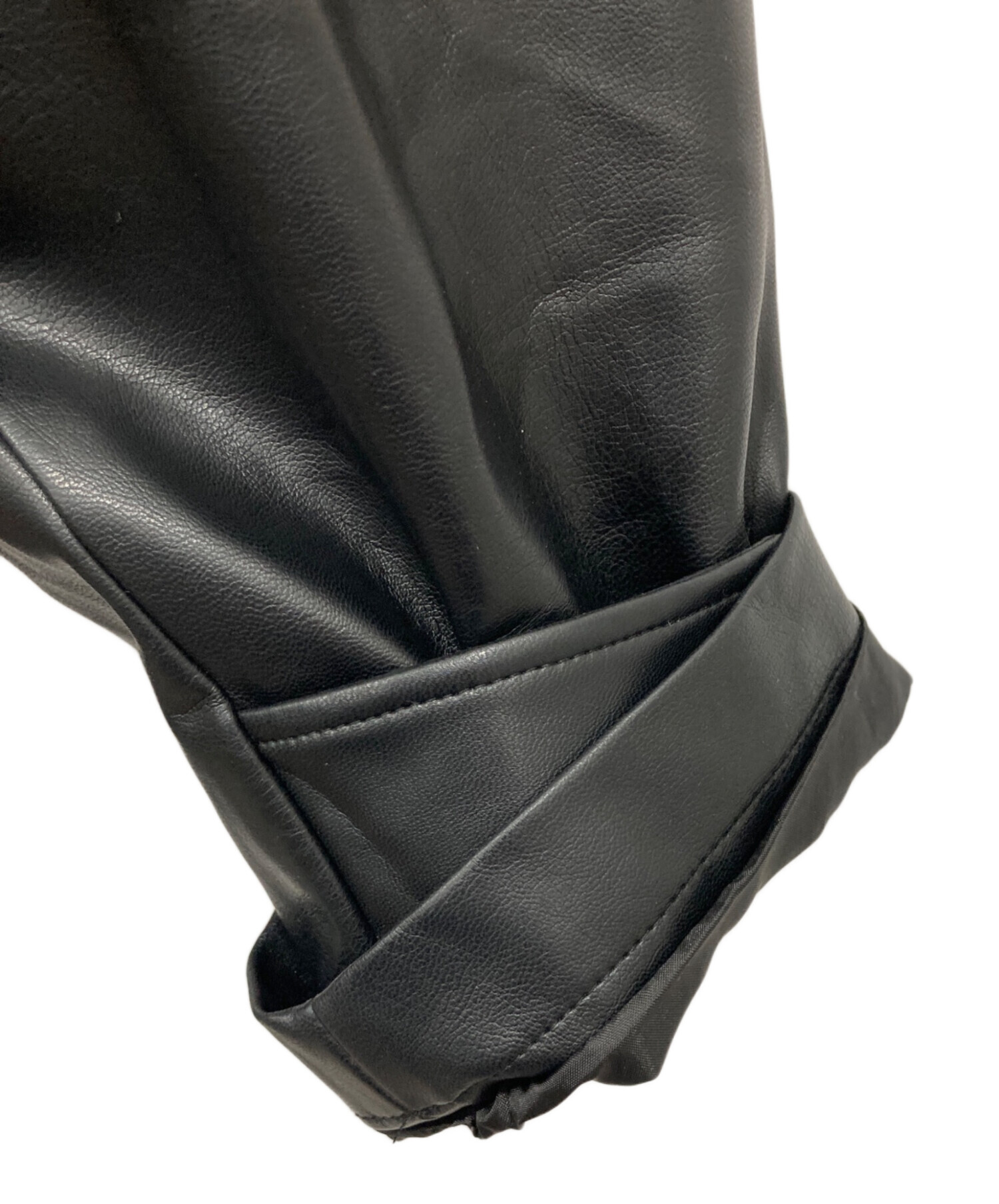 中古・古着通販】soerte (ソエルテ) フェイクレザージャケット