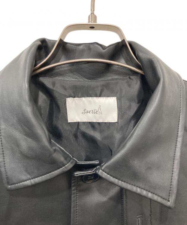 中古・古着通販】soerte (ソエルテ) フェイクレザージャケット