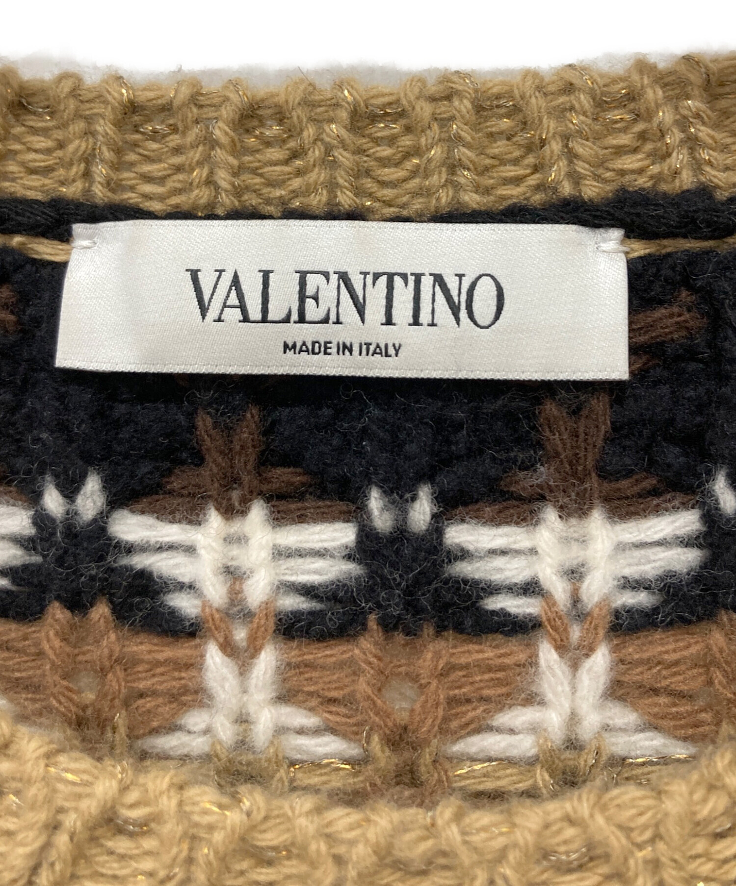 中古・古着通販】VALENTINO (ヴァレンティノ) メタリックウール プル