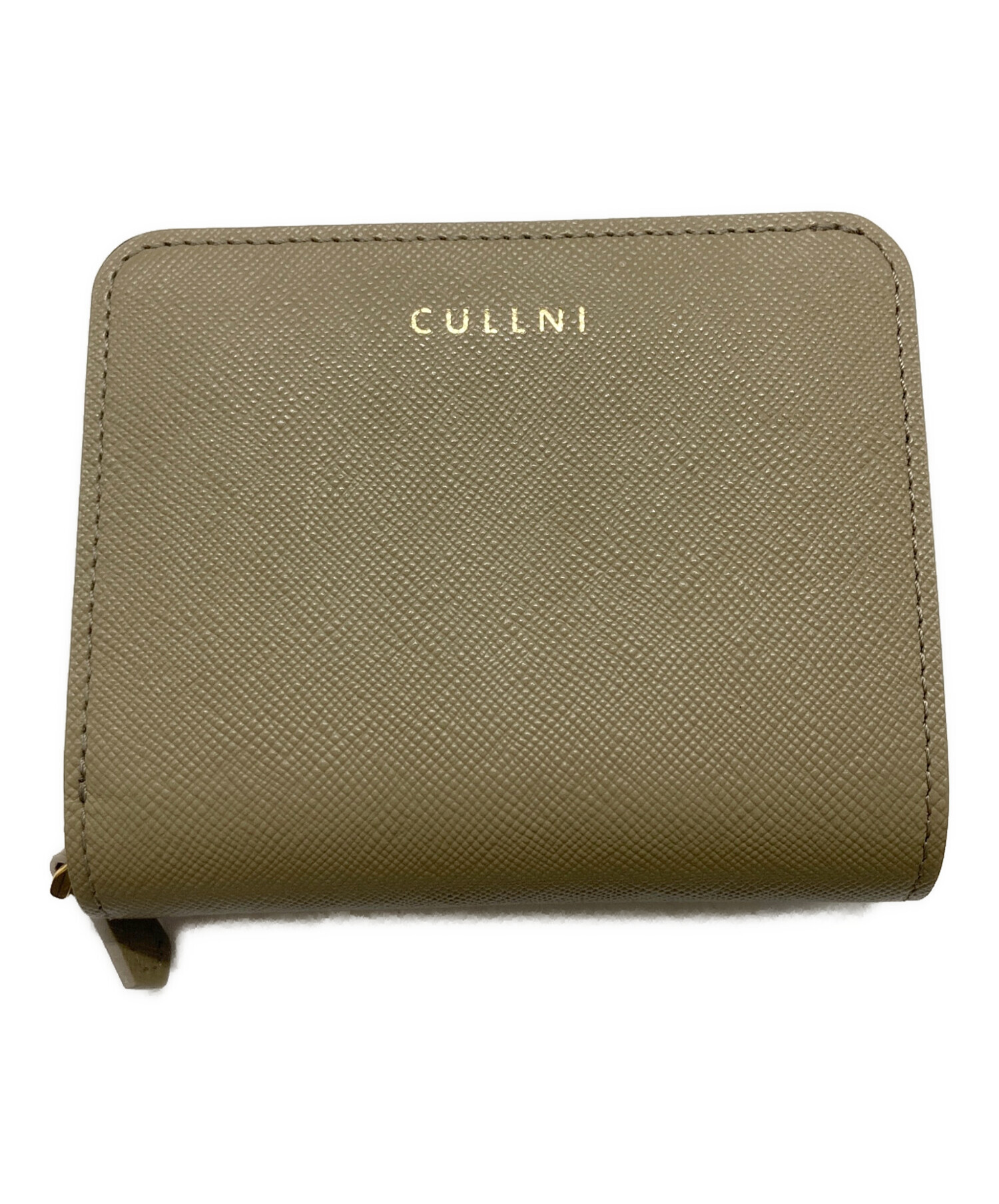 中古・古着通販】CULLNI (クルニ) ラウンドファスナー財布 ベージュ 