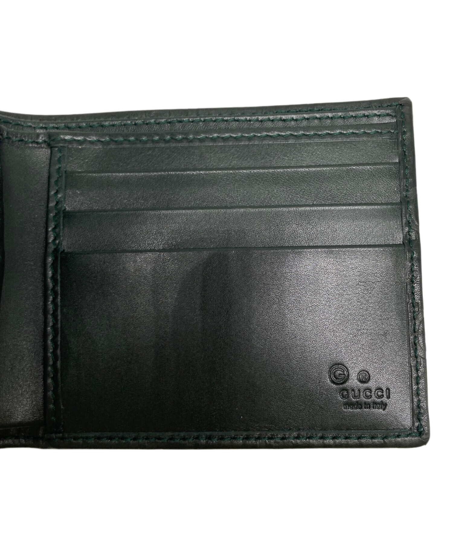 中古・古着通販】GUCCI (グッチ) 2つ折り財布 グリーン｜ブランド 