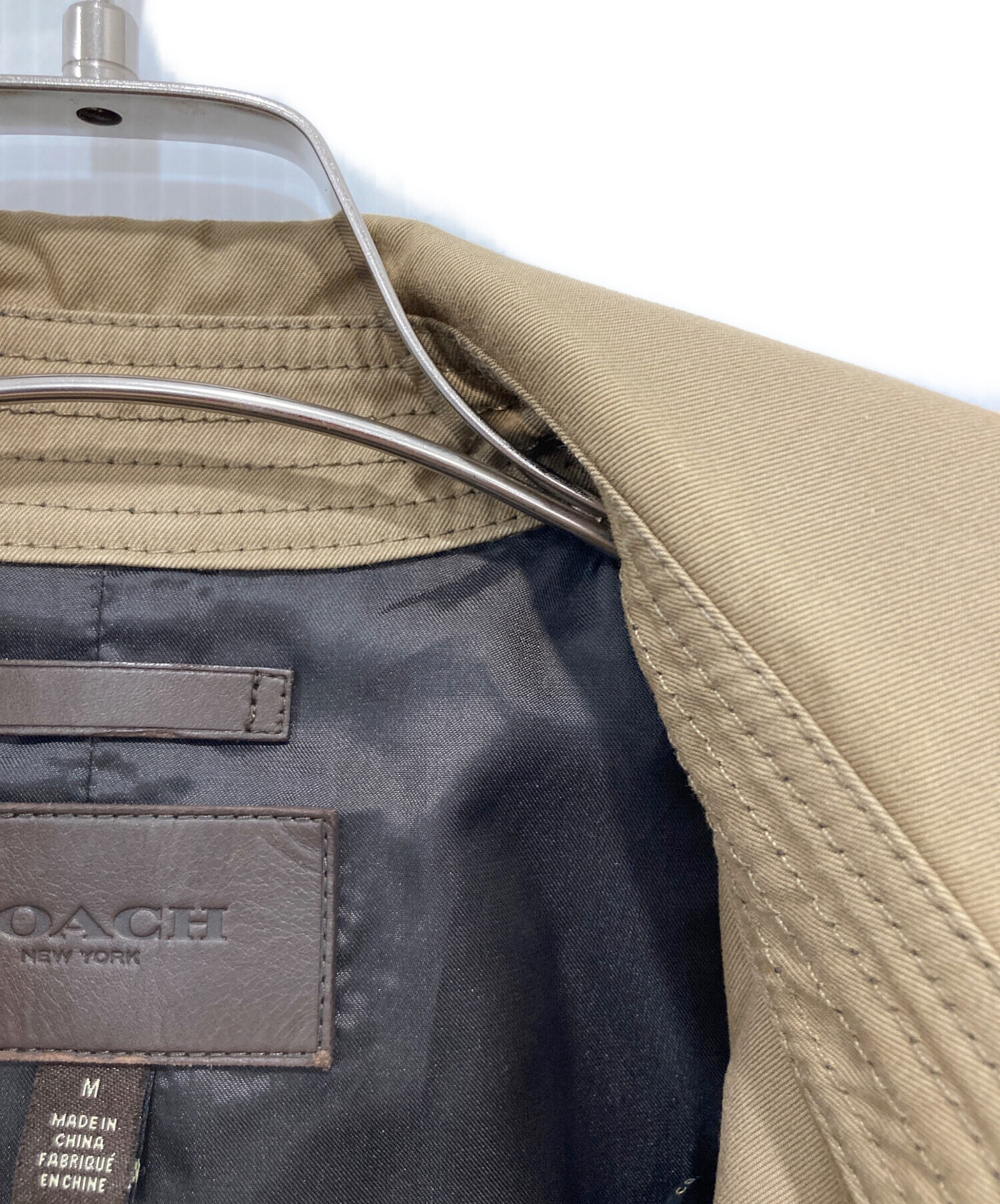 中古・古着通販】COACH (コーチ) トレンチコート ベージュ サイズ:M