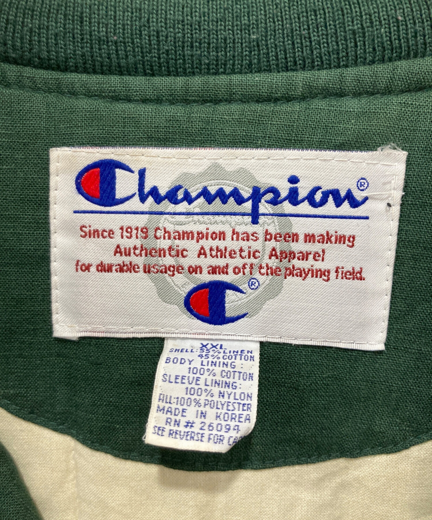 中古・古着通販】Champion (チャンピオン) スタジャン グリーン 