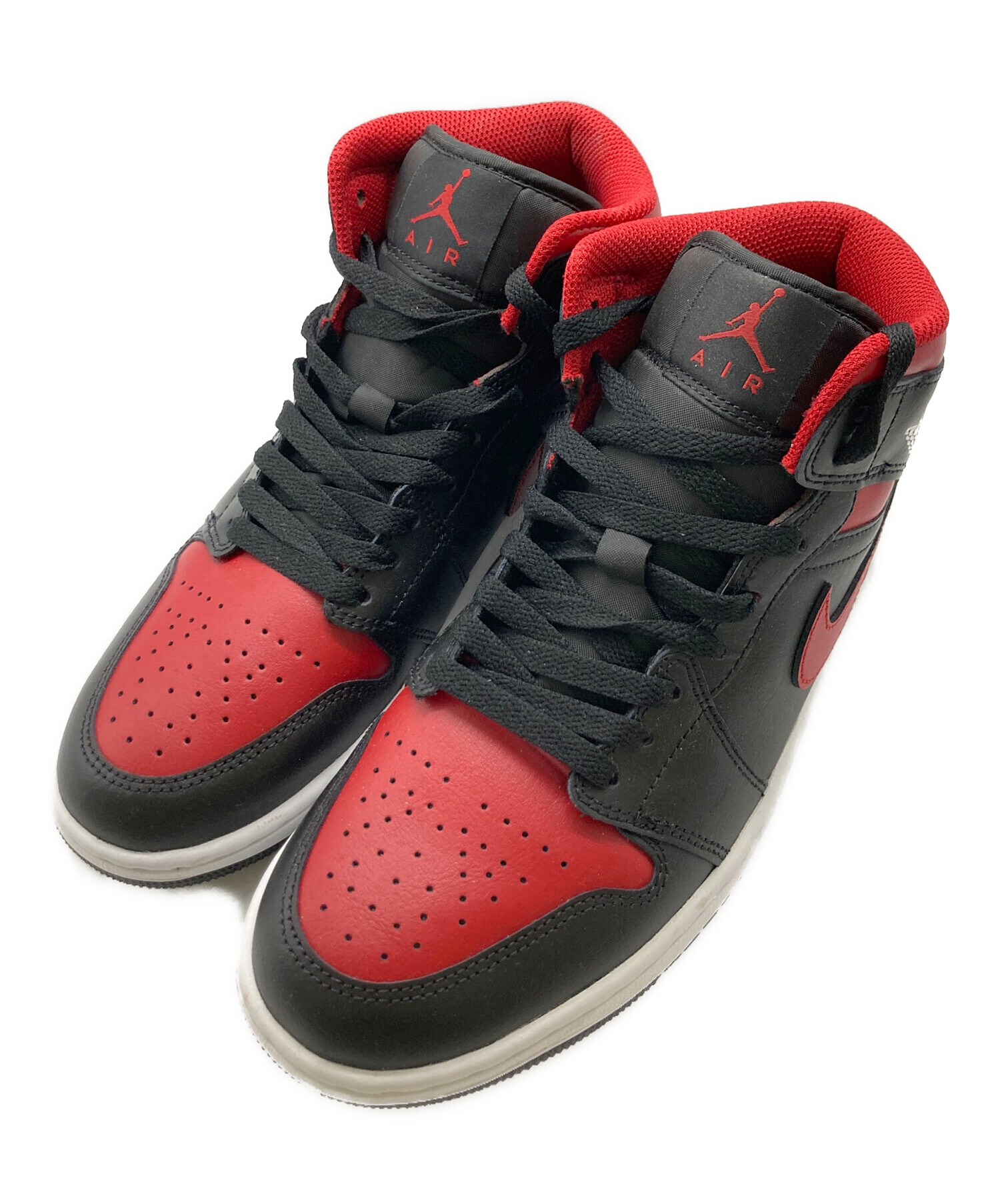 中古・古着通販】NIKE (ナイキ) AIR JORDAN 1 MID レッド サイズ:25.5 