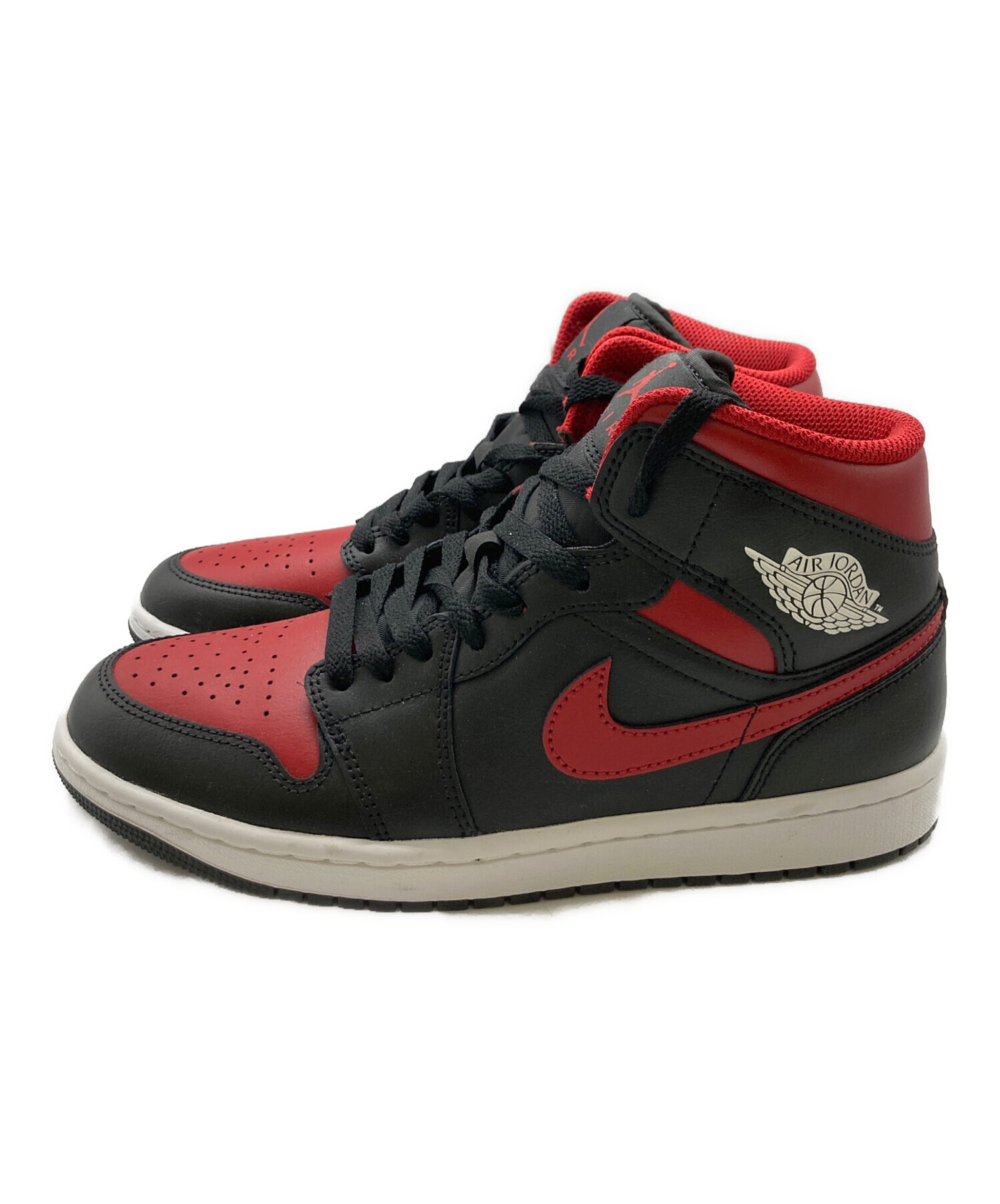 中古・古着通販】NIKE (ナイキ) AIR JORDAN 1 MID レッド サイズ:25.5 